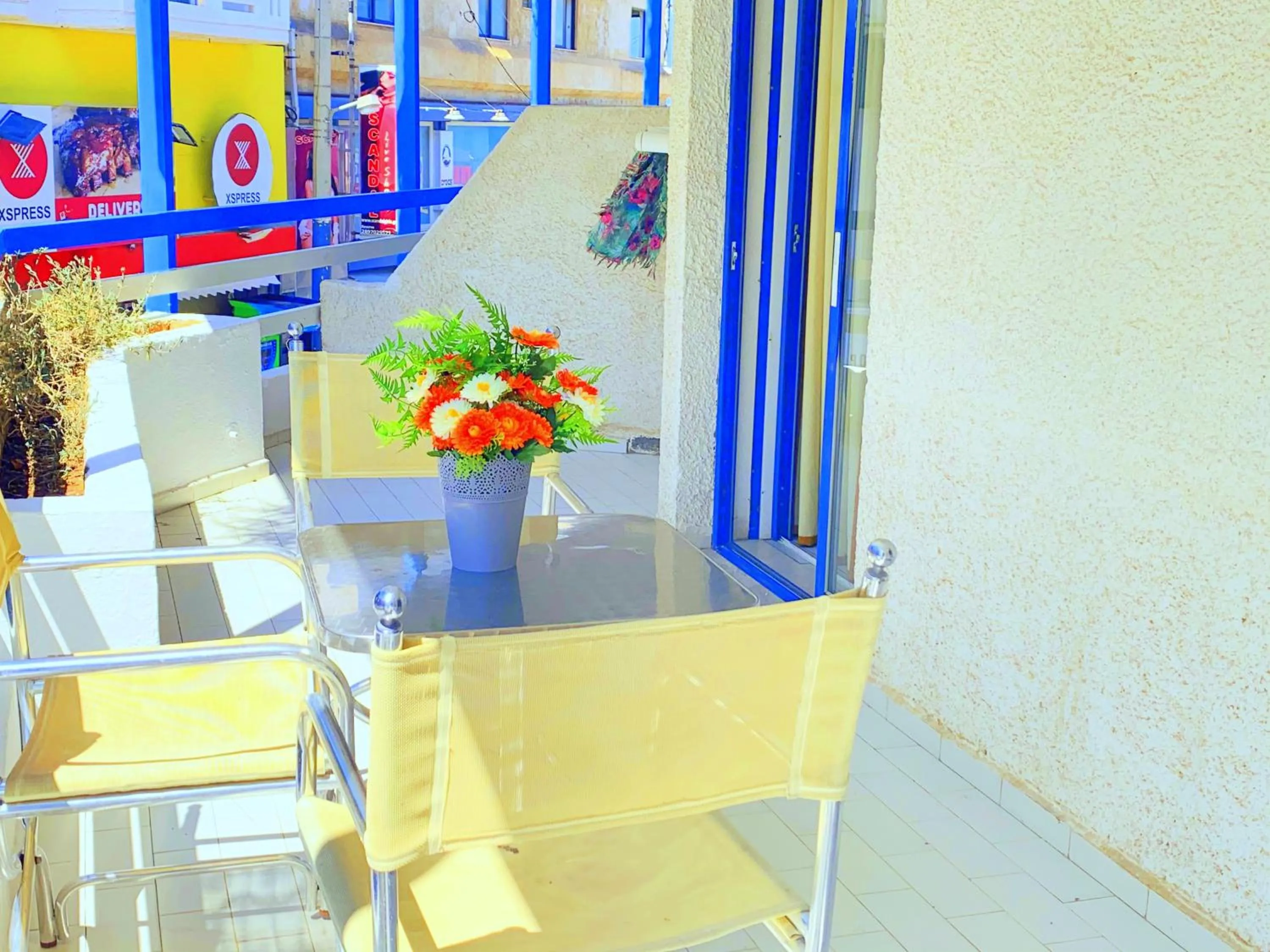 Balcony/Terrace in Kassavetis Center - Hotel Studios & Apartments