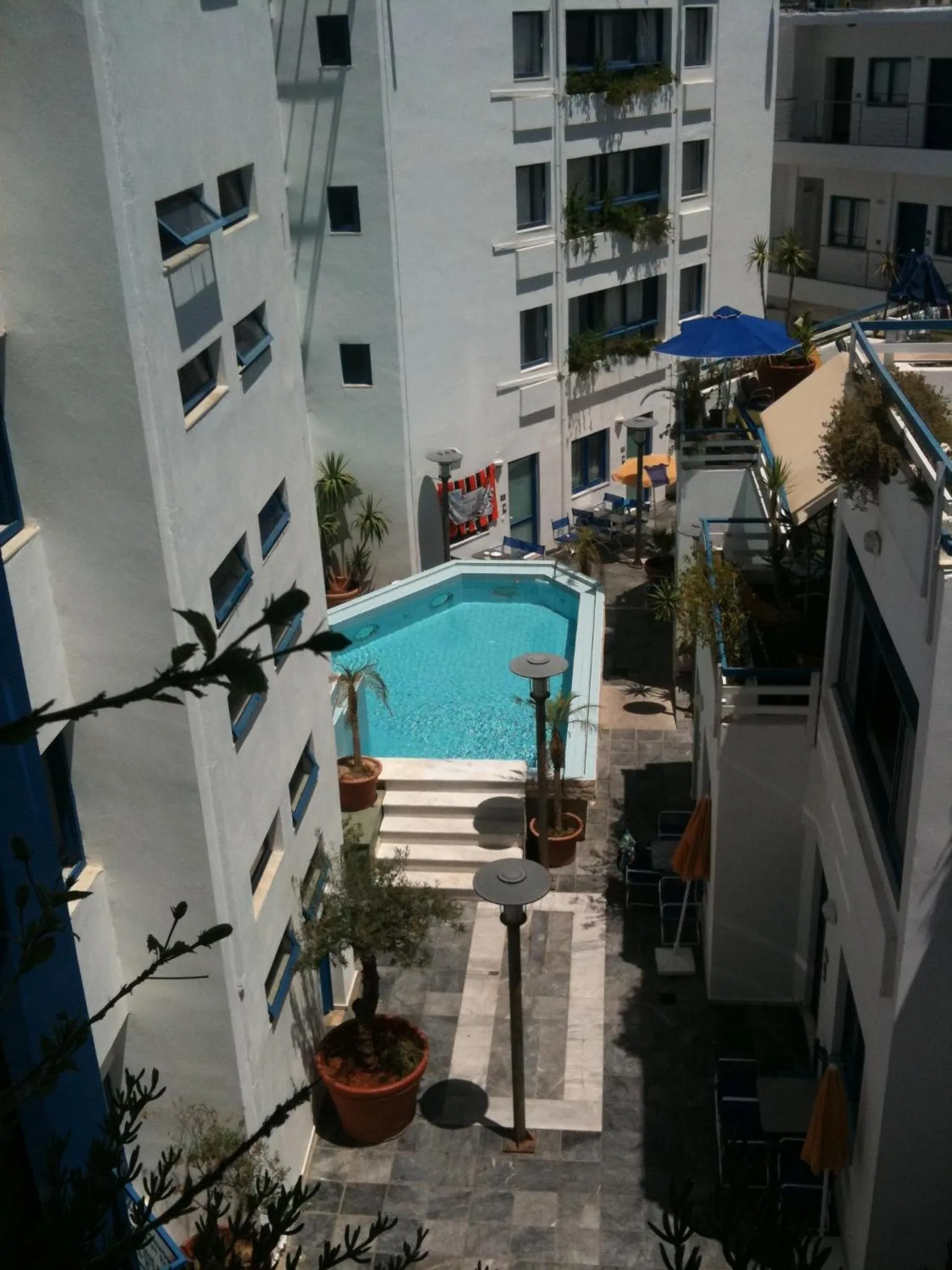 Pool view in Kassavetis Center - Hotel Studios & Apartments
