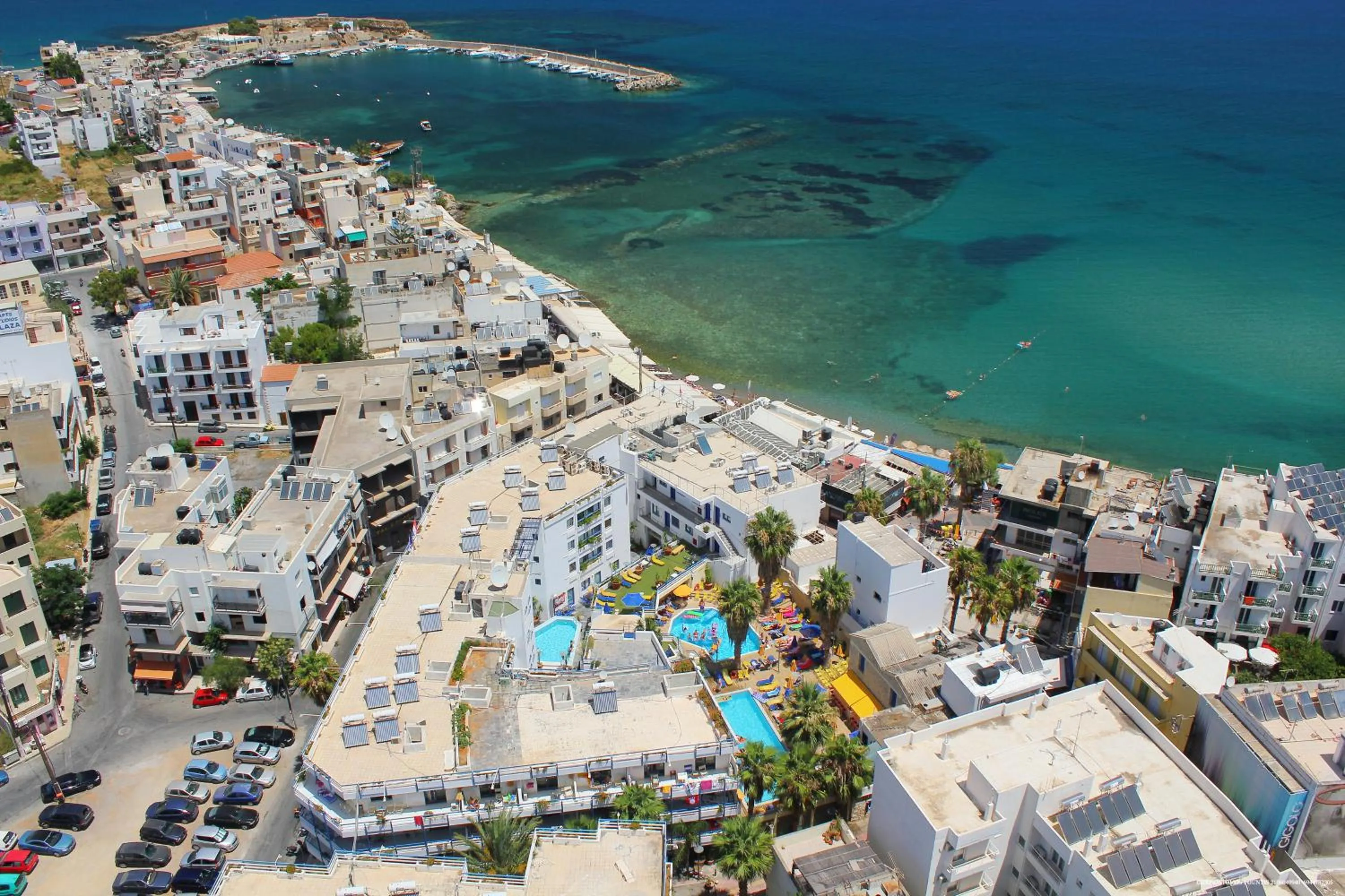 Bird's eye view in Kassavetis Center - Hotel Studios & Apartments