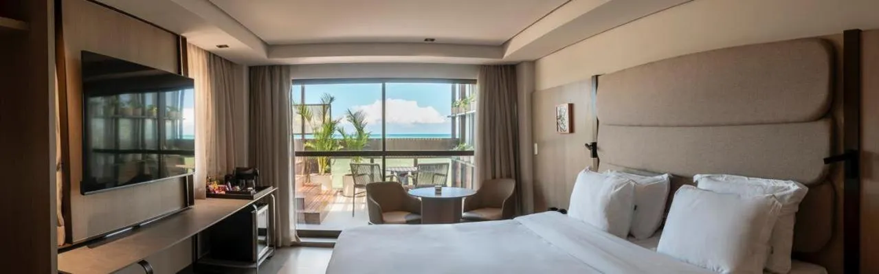 View (from property/room), Bed in HCM - Hotel Corais de Manaira