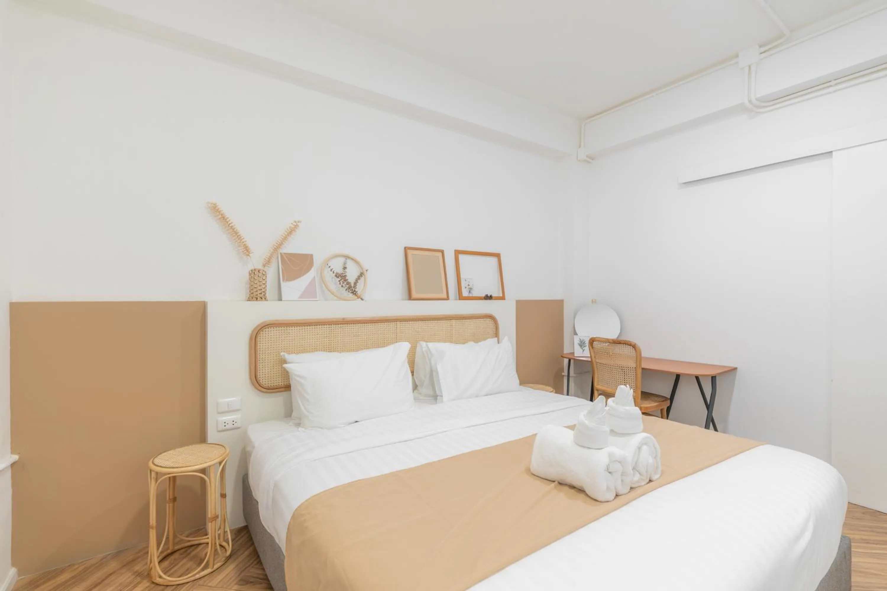 Bed in Craft studio apartment by Beginning with,3BR​ in heart of Nimman