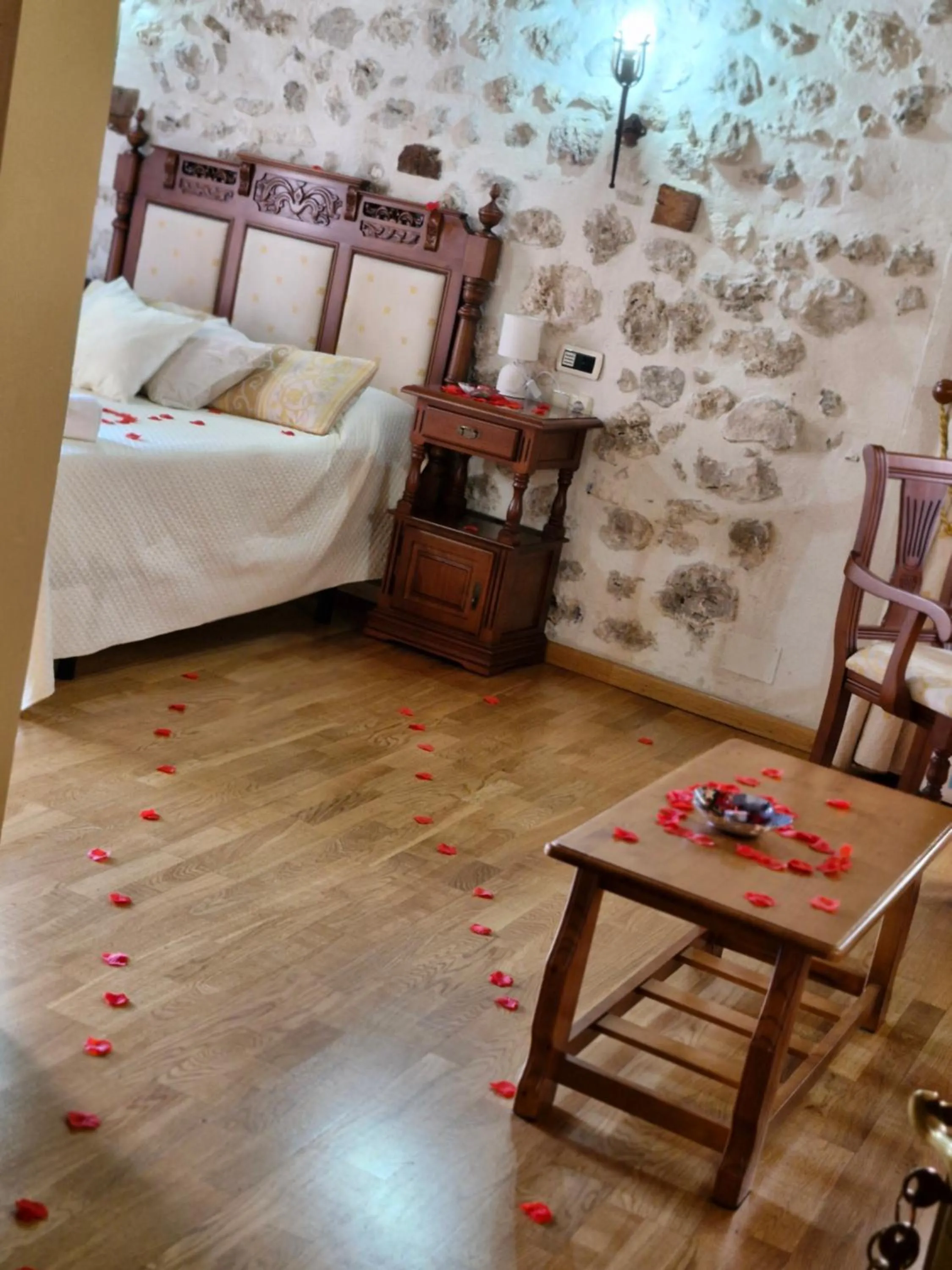 Bed in Hotel Rincón Castellano