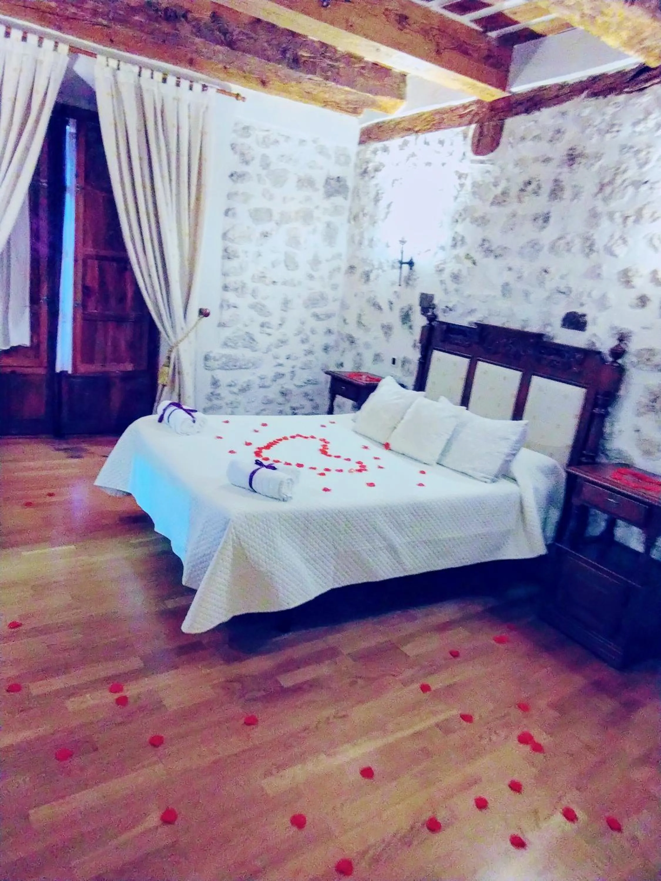 Bed in Hotel Rincón Castellano