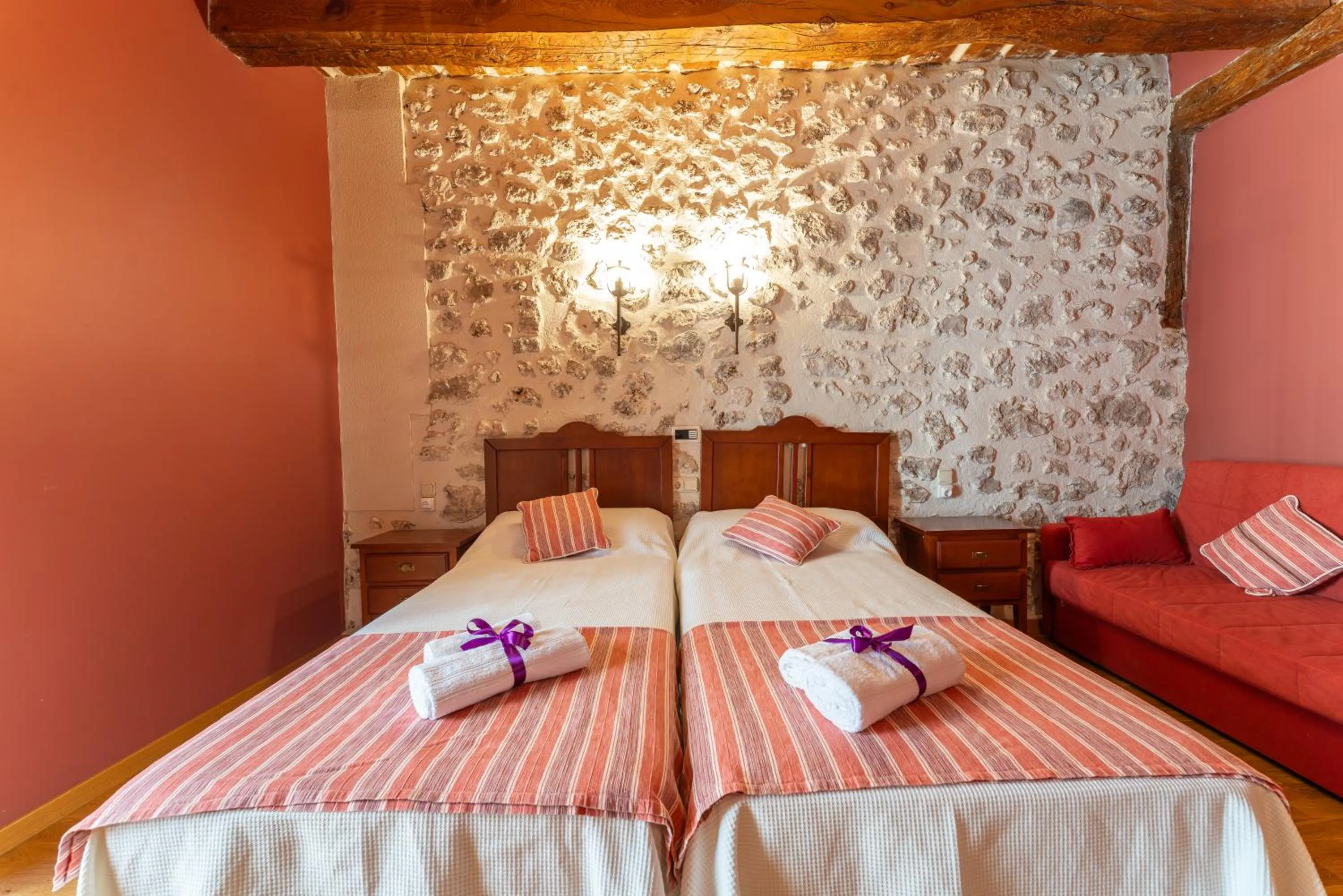 Bed in Hotel Rincón Castellano