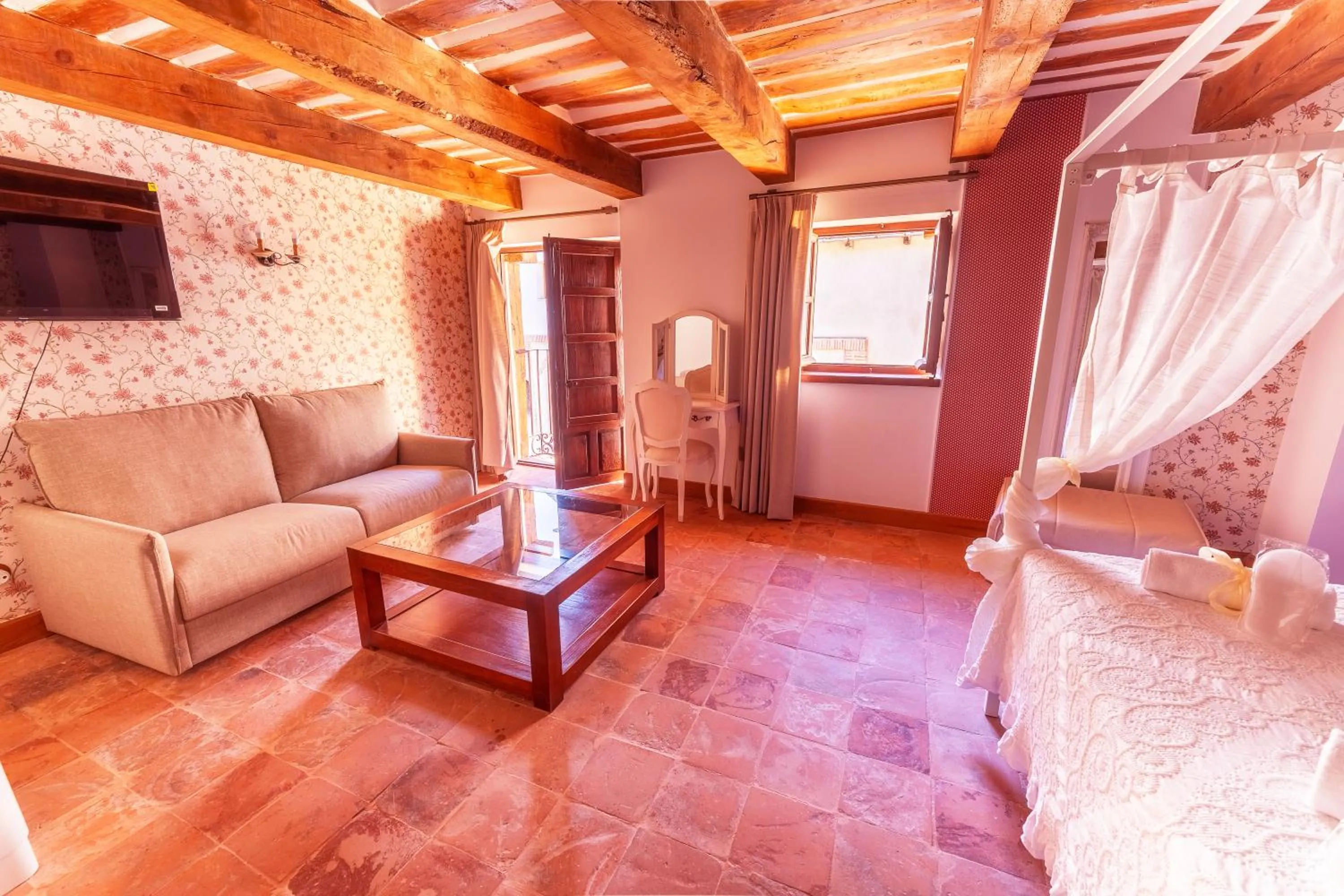 Bed in Hotel Rincón Castellano