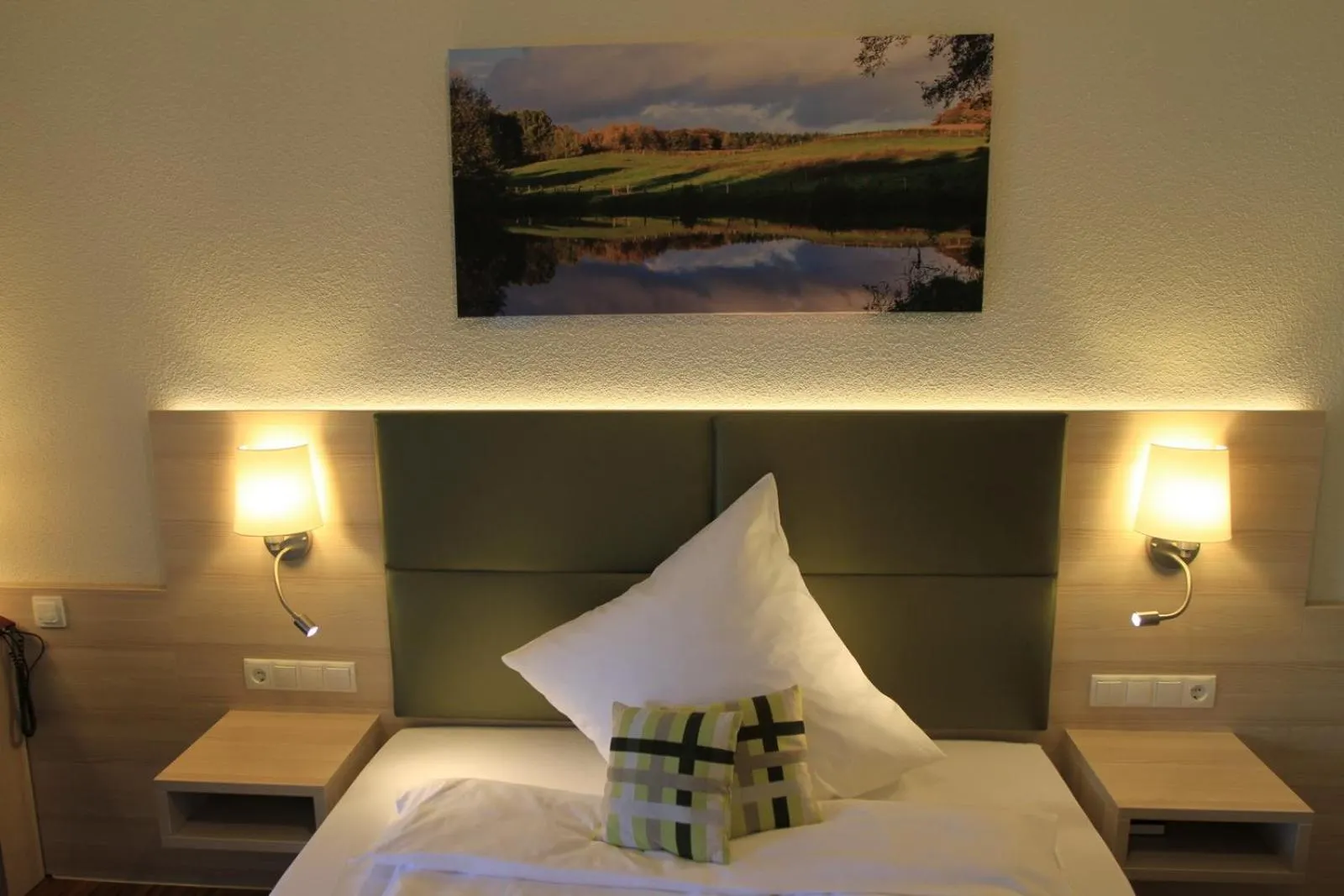 Bedroom, Bed in Waldhotel zum Bergsee Damme