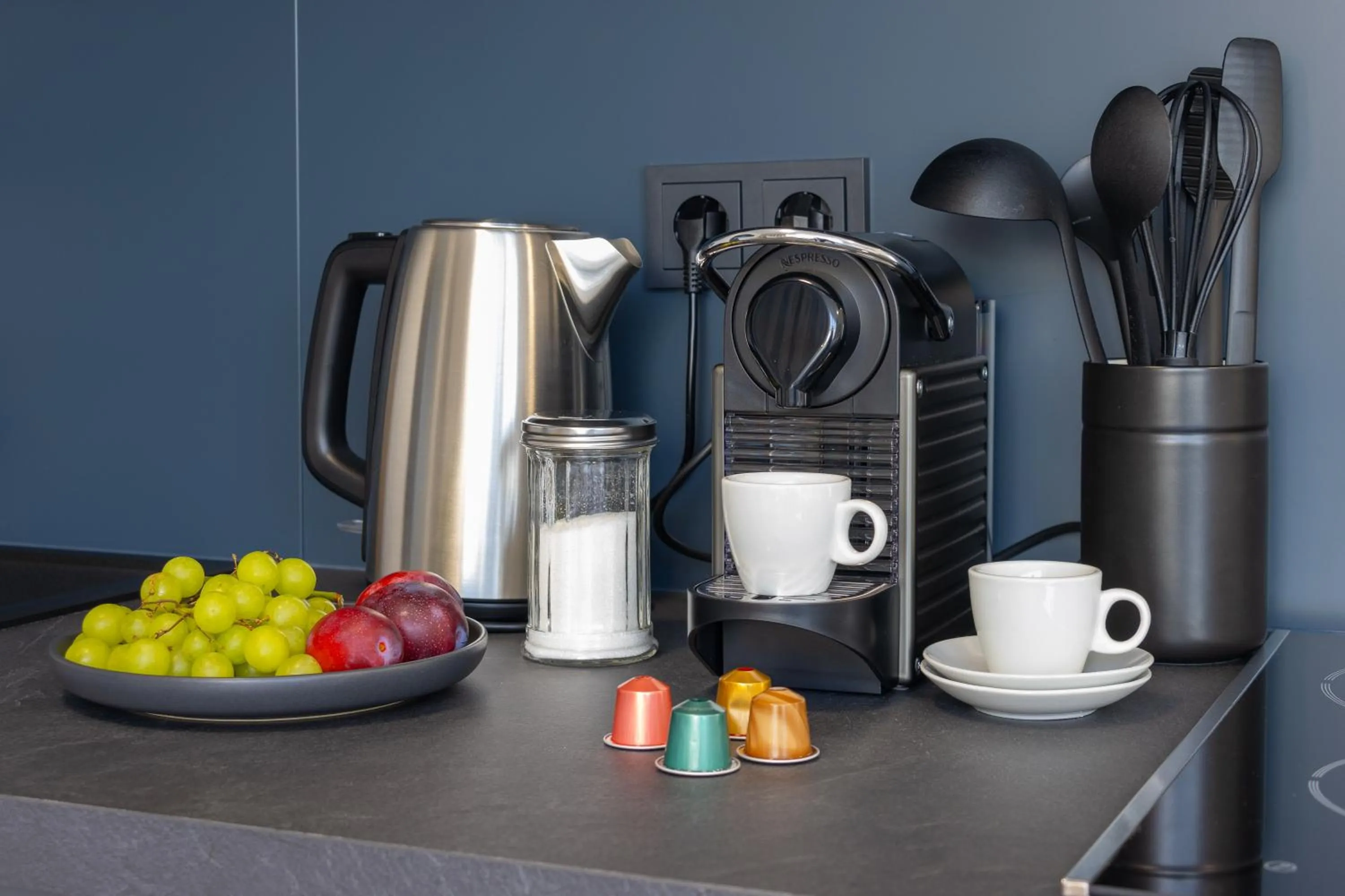 Kitchen or kitchenette in zzzpace Smart-Hotel Bielefeld Zentrum