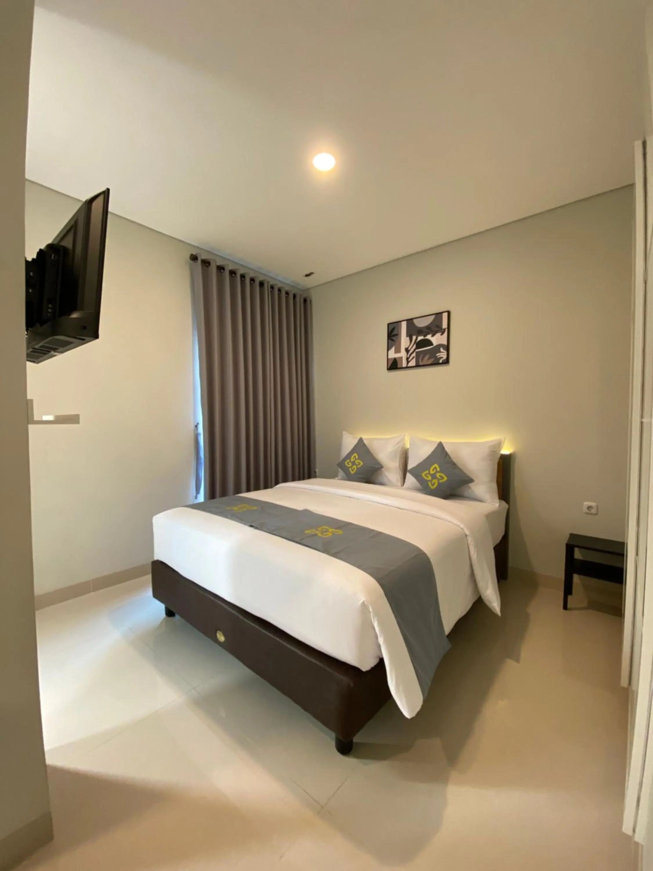 Bed in Ghurfati Hotel Wedana