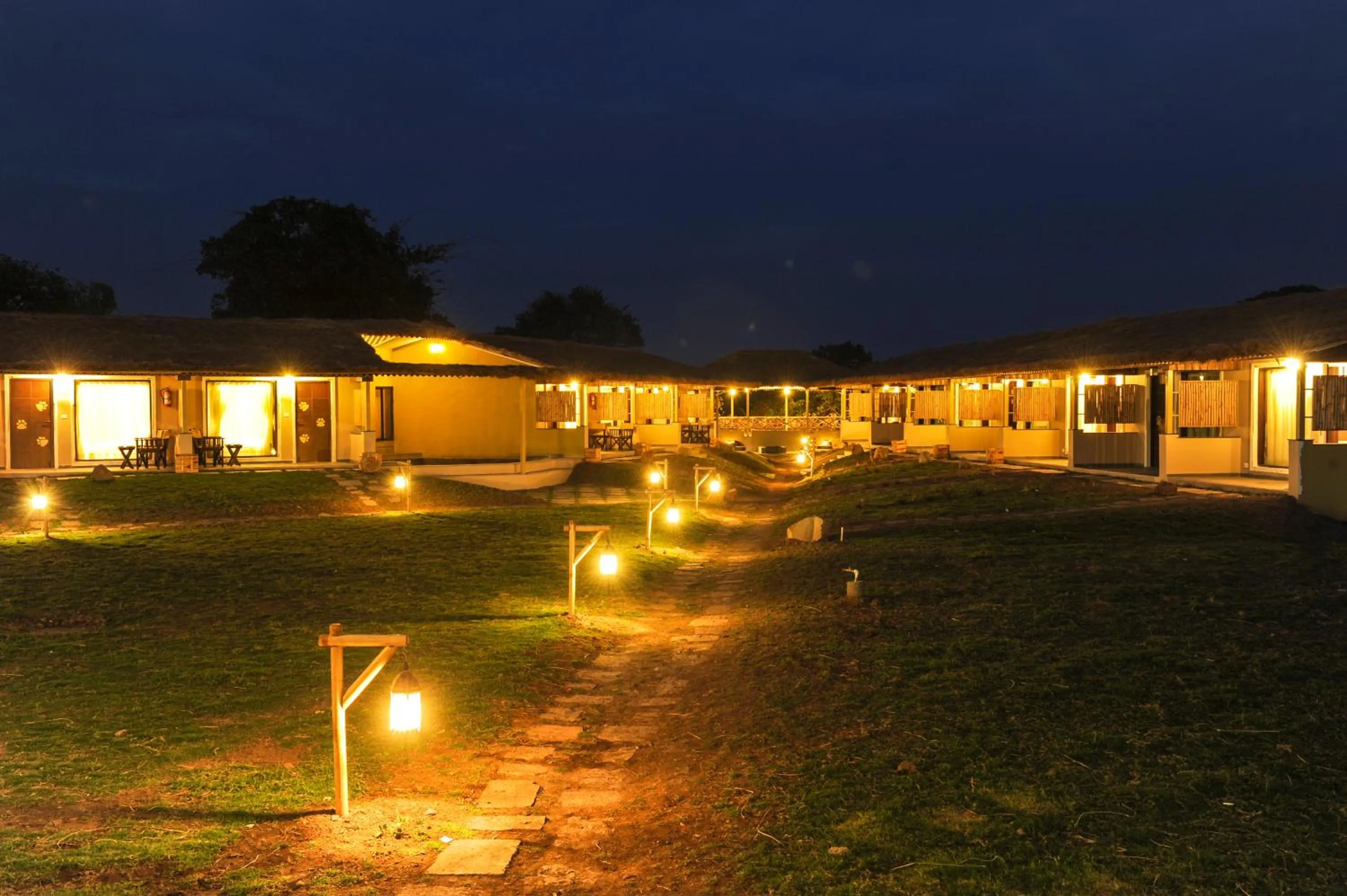 Night in Asiatic Lion Lodge