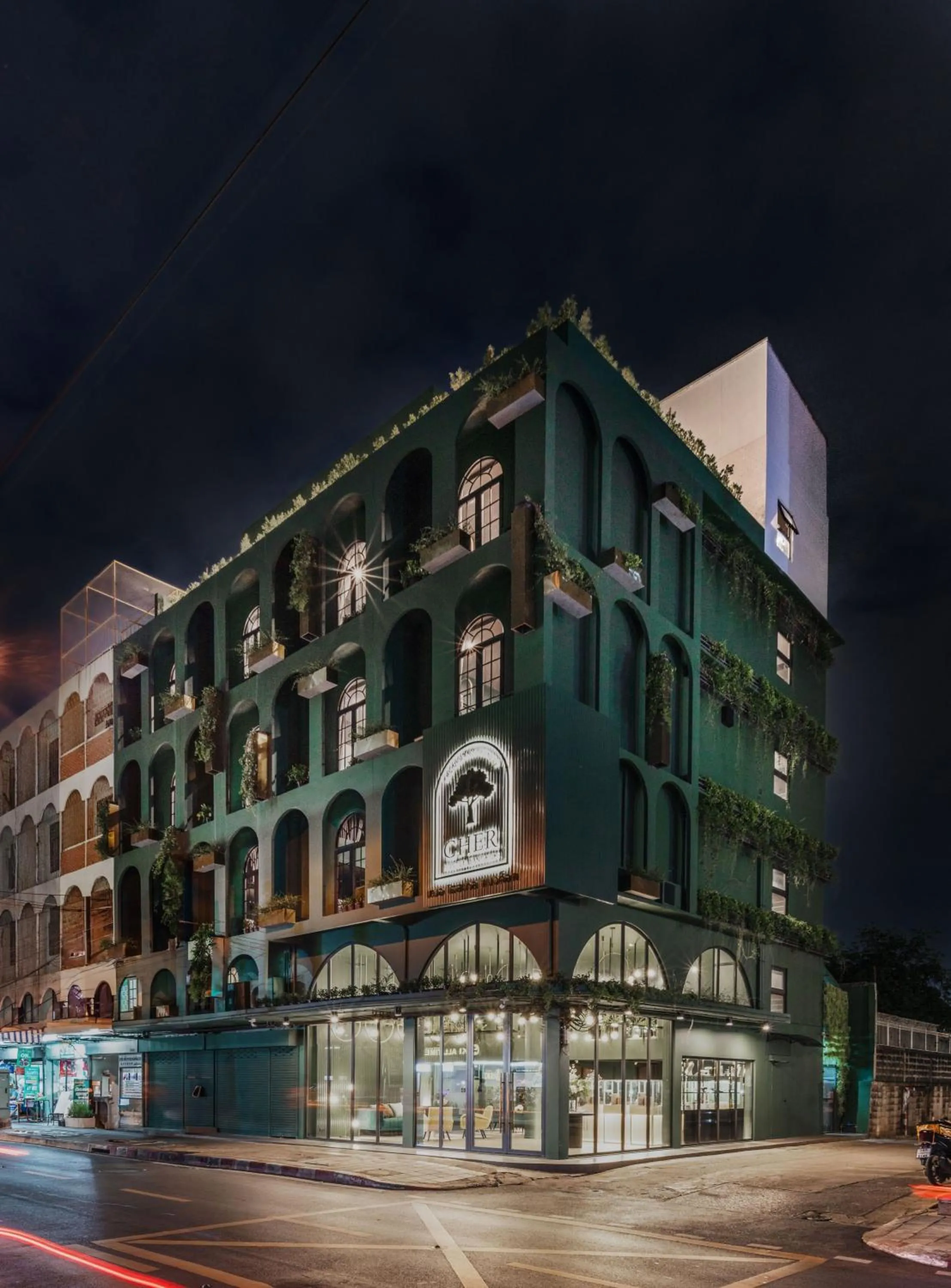 Property building in Cher Hostel Bangkok