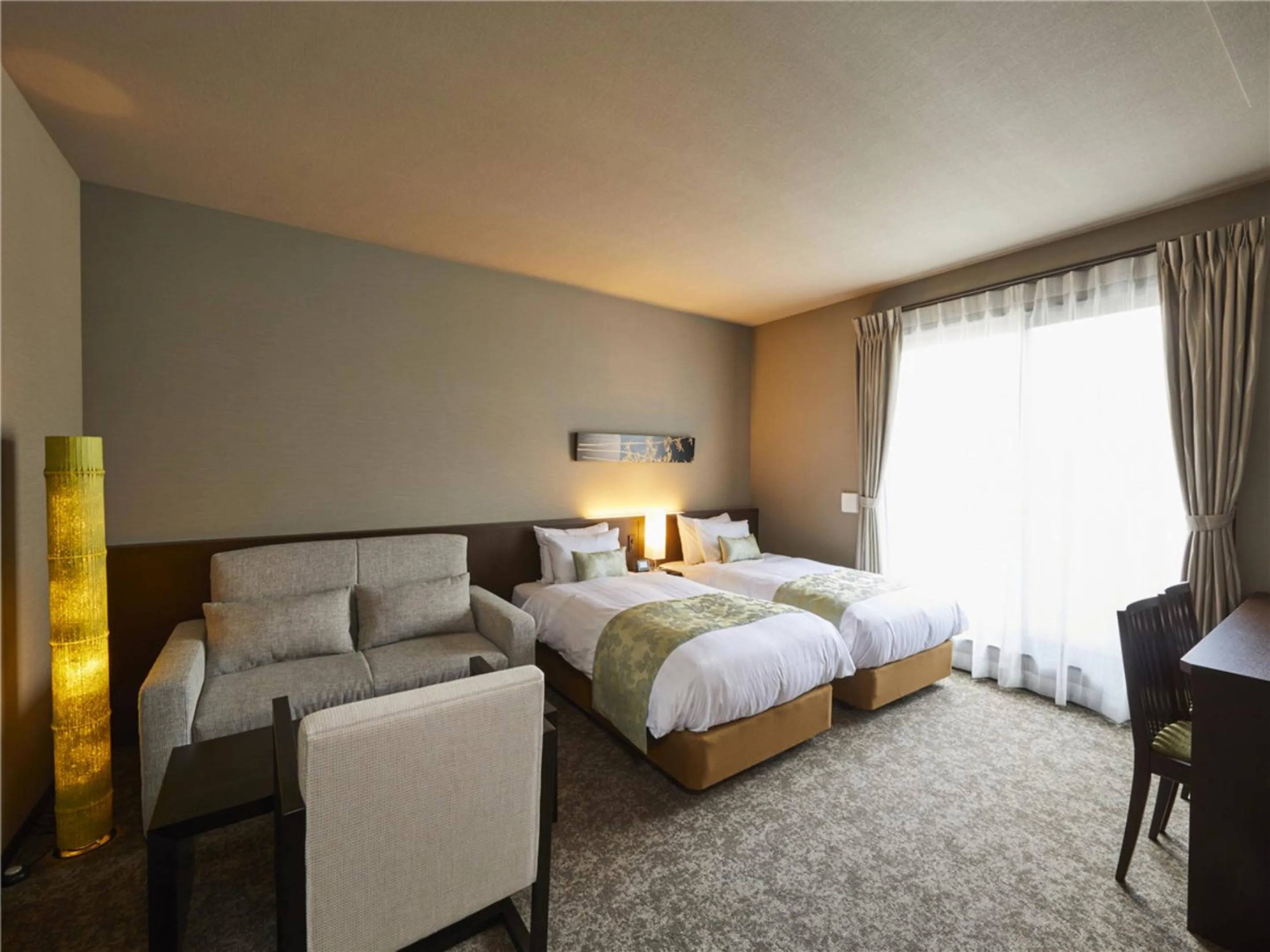 Bed in Waka Heian Shirakawa Hotel