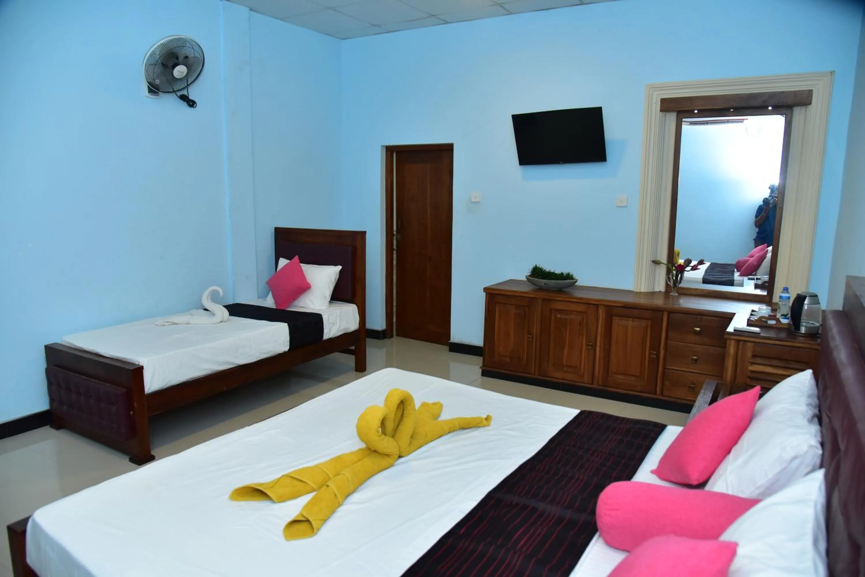 Bed in The New Crown Hotel