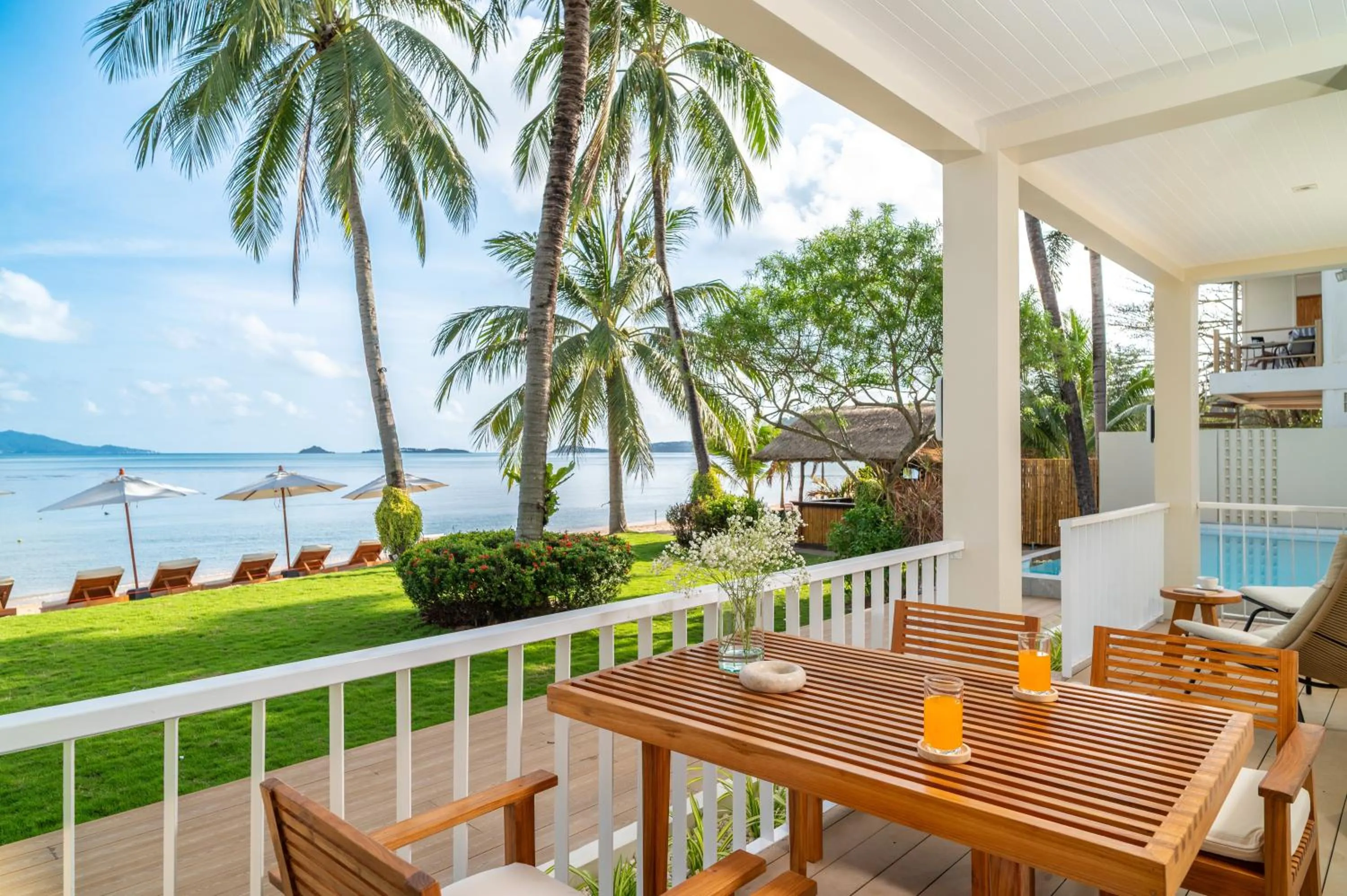 Patio in Baan Bophut Beach Hotel Samui - SHA Extra Plus