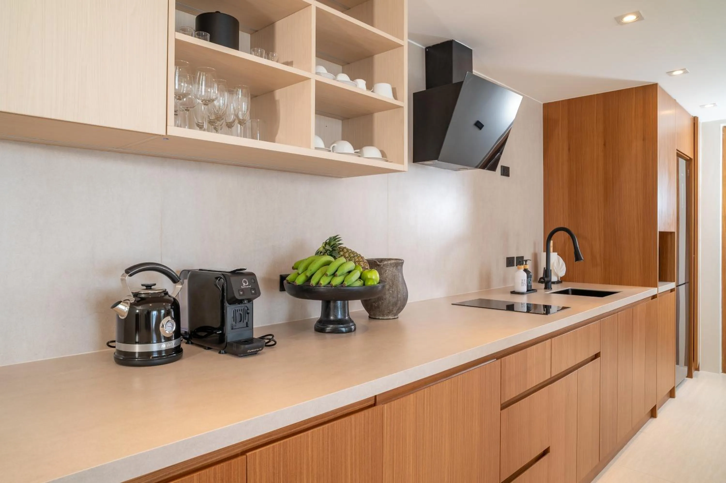 Kitchen or kitchenette in Baan Bophut Beach Hotel Samui - SHA Extra Plus