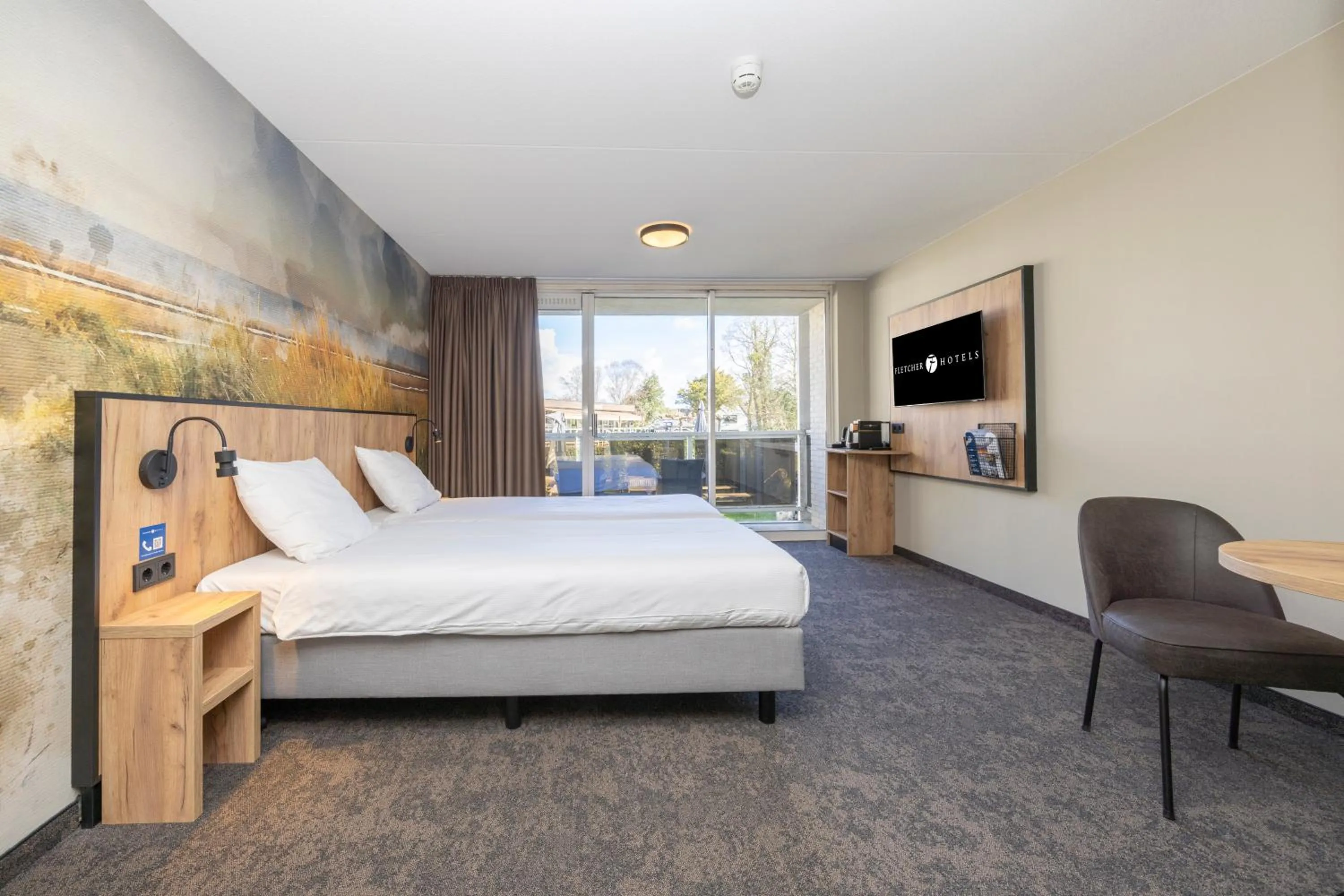 Bedroom, Bed in Fletcher Hotel Jan van Scorel