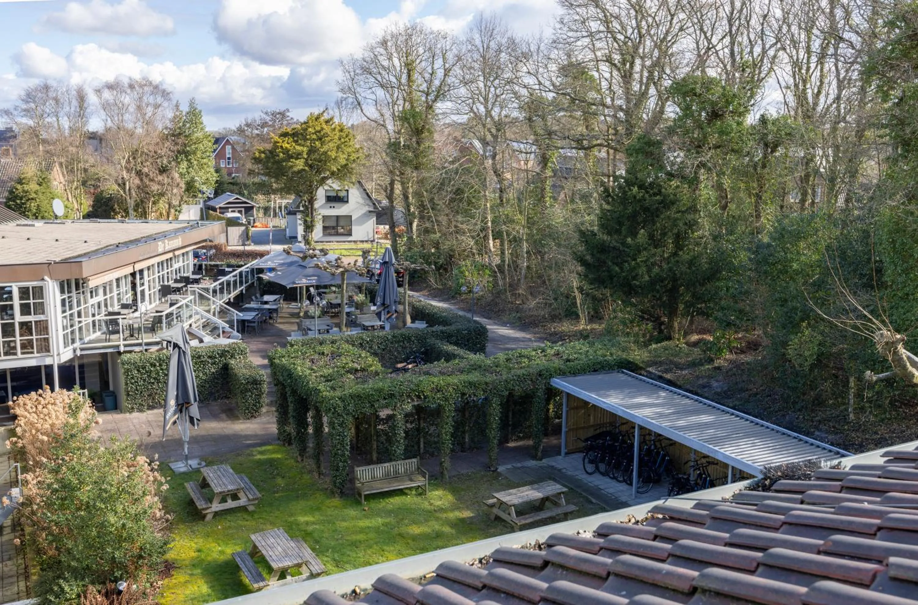 Garden view in Fletcher Hotel Jan van Scorel