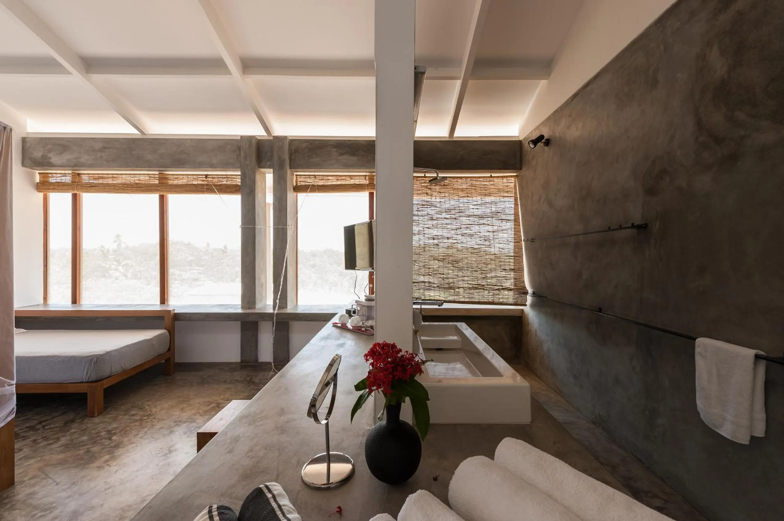 Bathroom, Bed in Villa Amma Erna - Galle