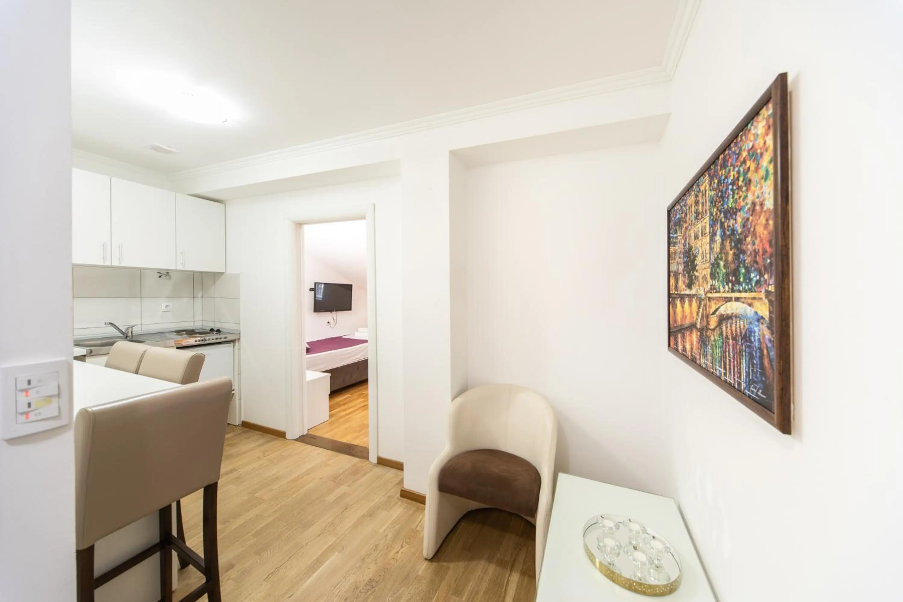 Seating area, Bed in F Apartmani Kragujevac