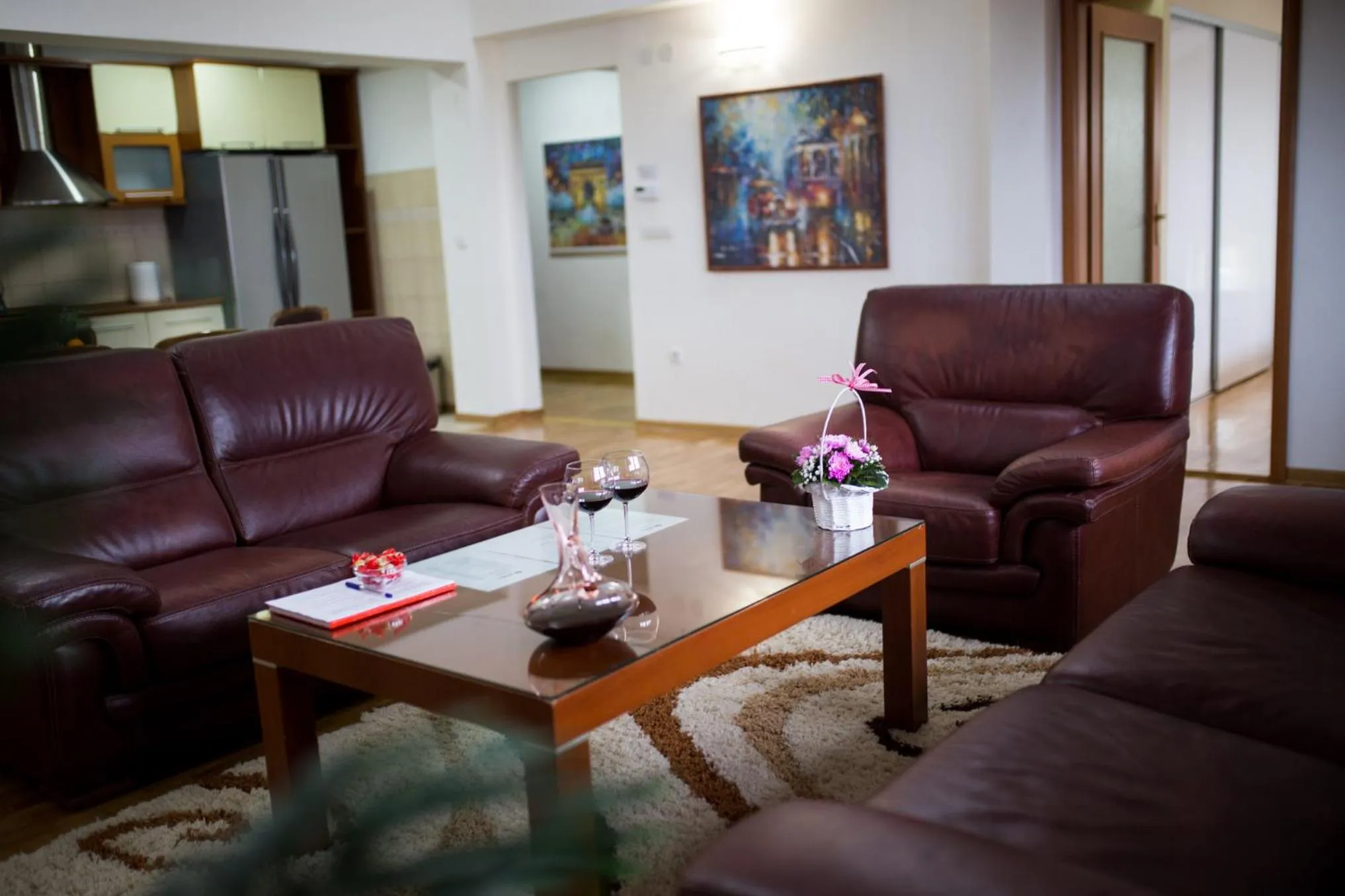 Seating area in F Apartmani Kragujevac