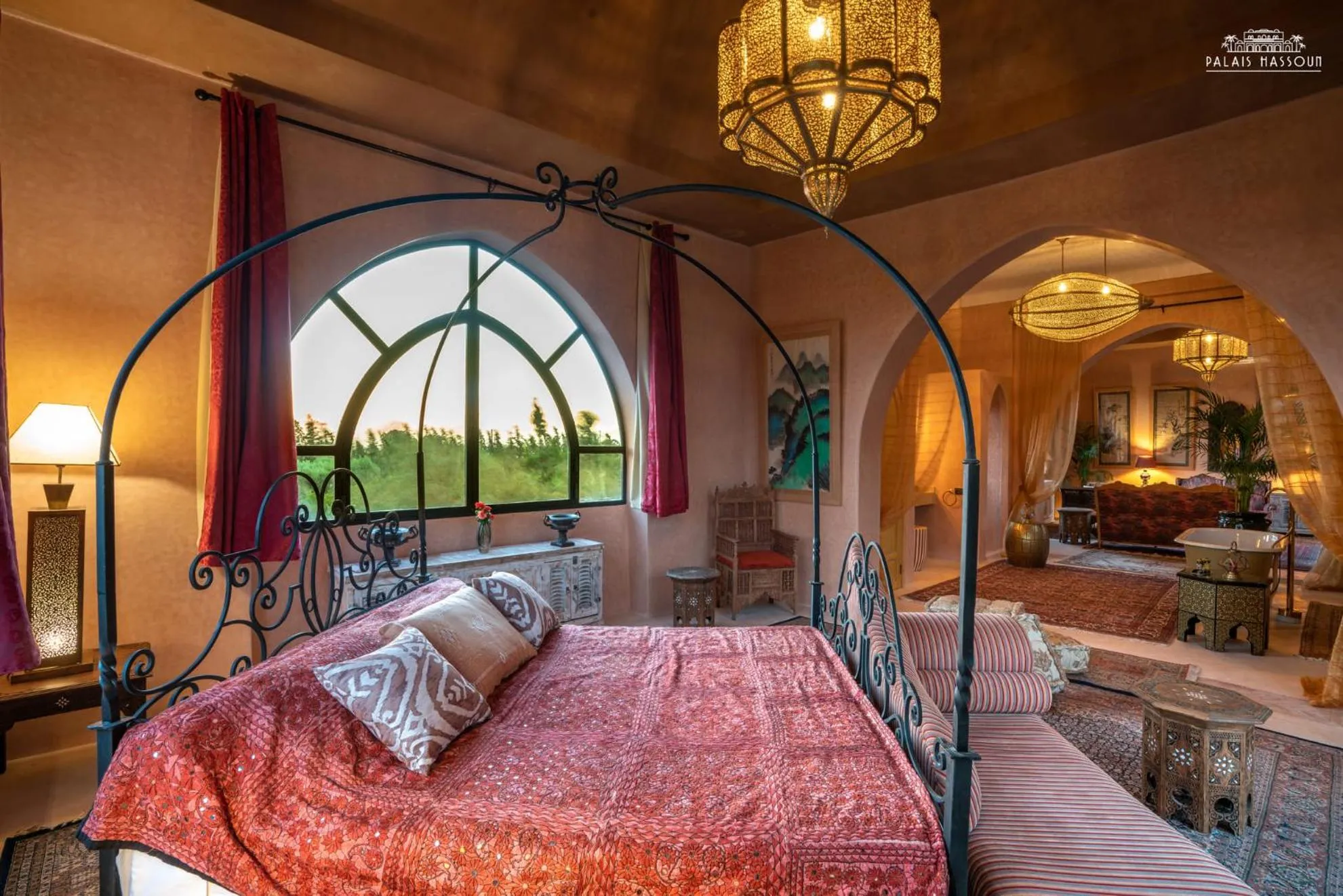 Bed in Palais Hassoun Marrakech