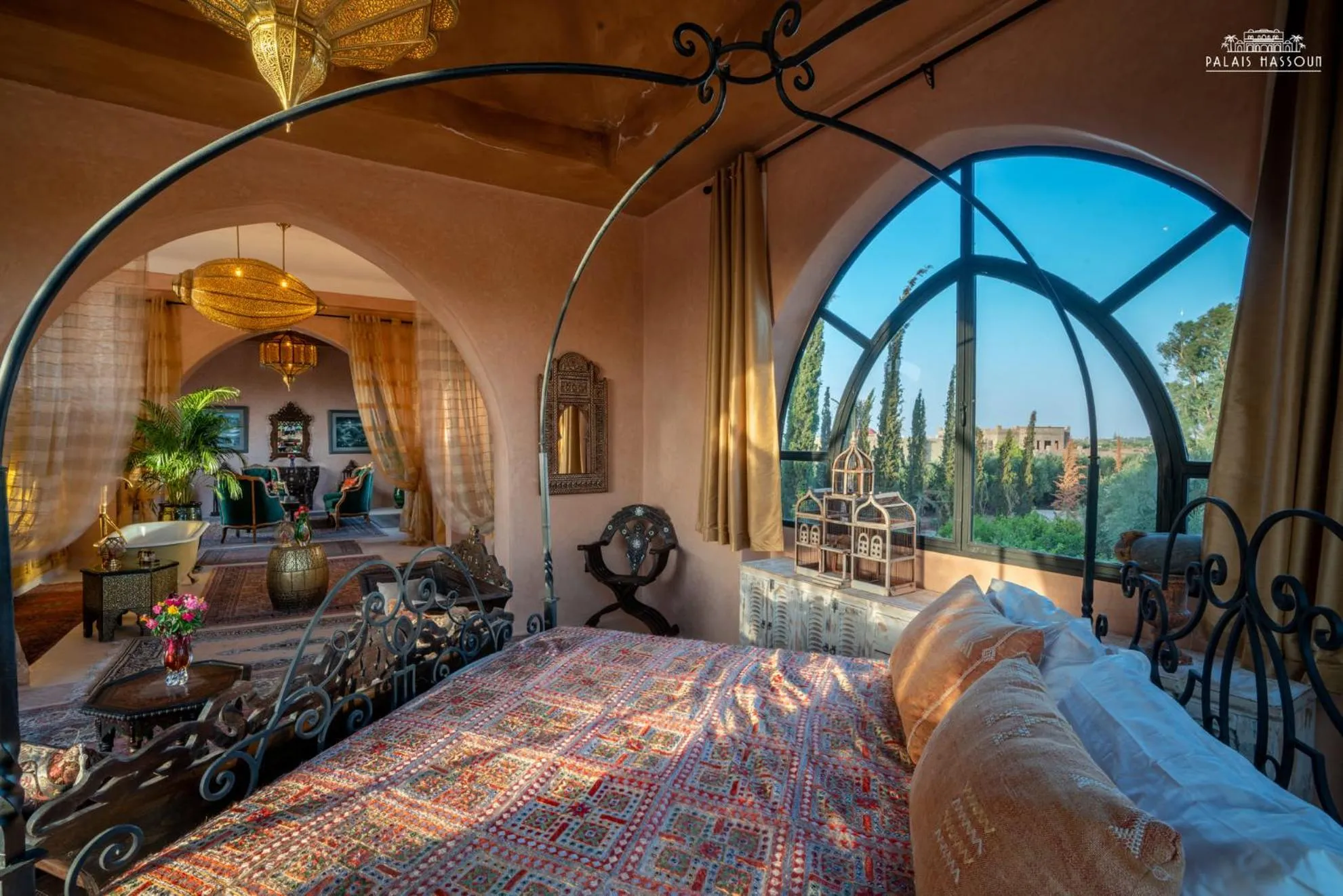 Bed in Palais Hassoun Marrakech
