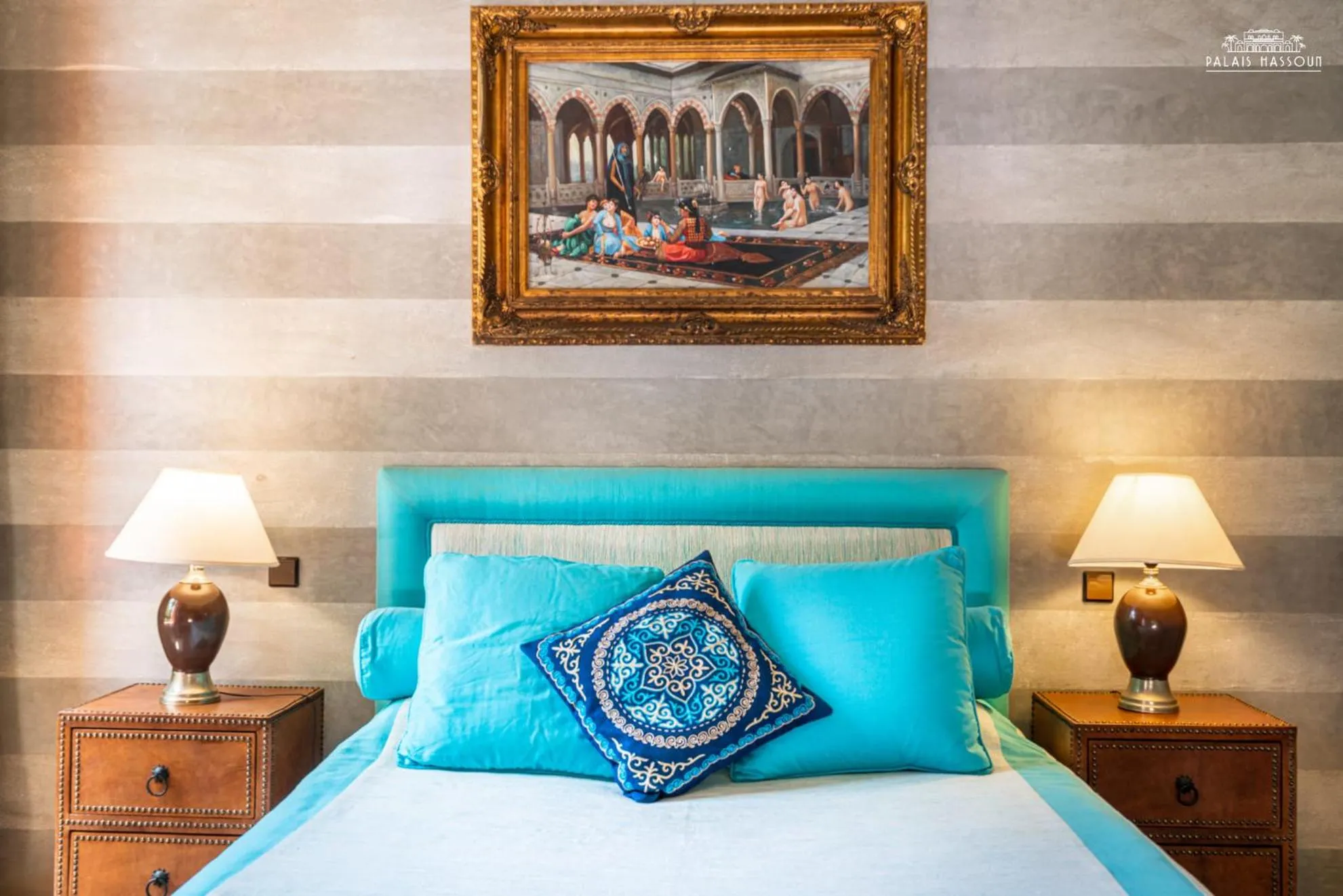 Bed in Palais Hassoun Marrakech