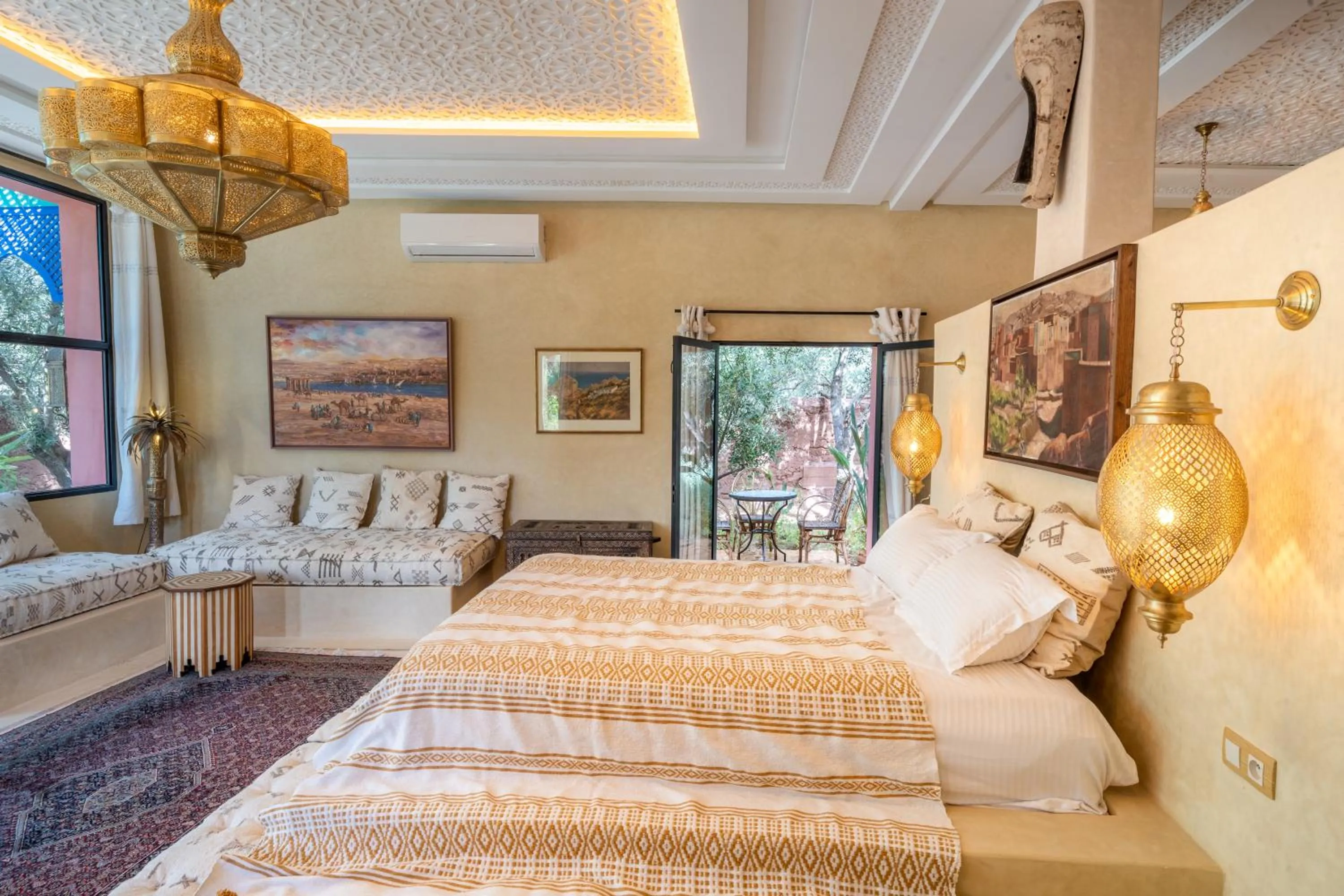 Bed in Palais Hassoun Marrakech