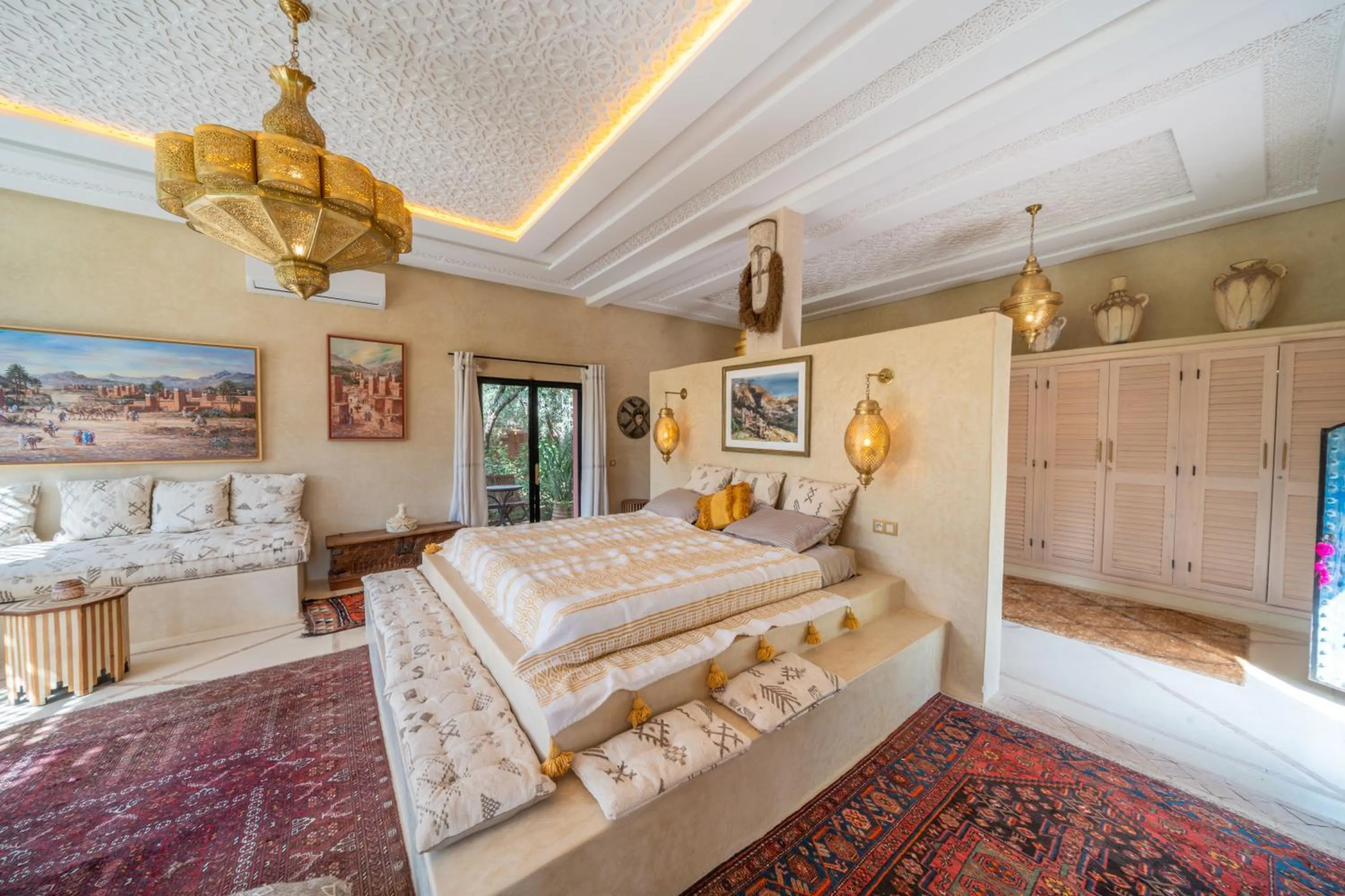 Bed in Palais Hassoun Marrakech