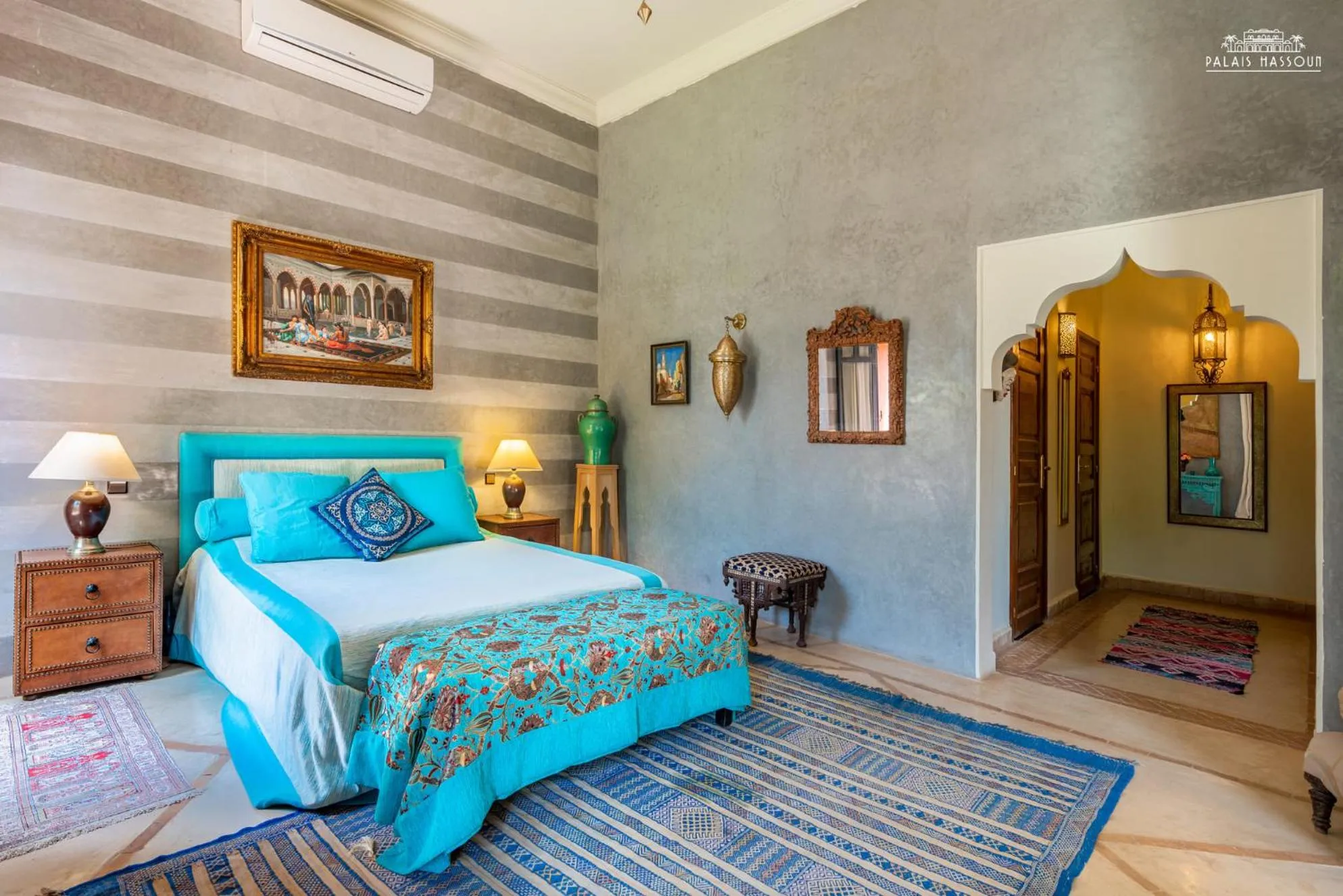 Bed in Palais Hassoun Marrakech