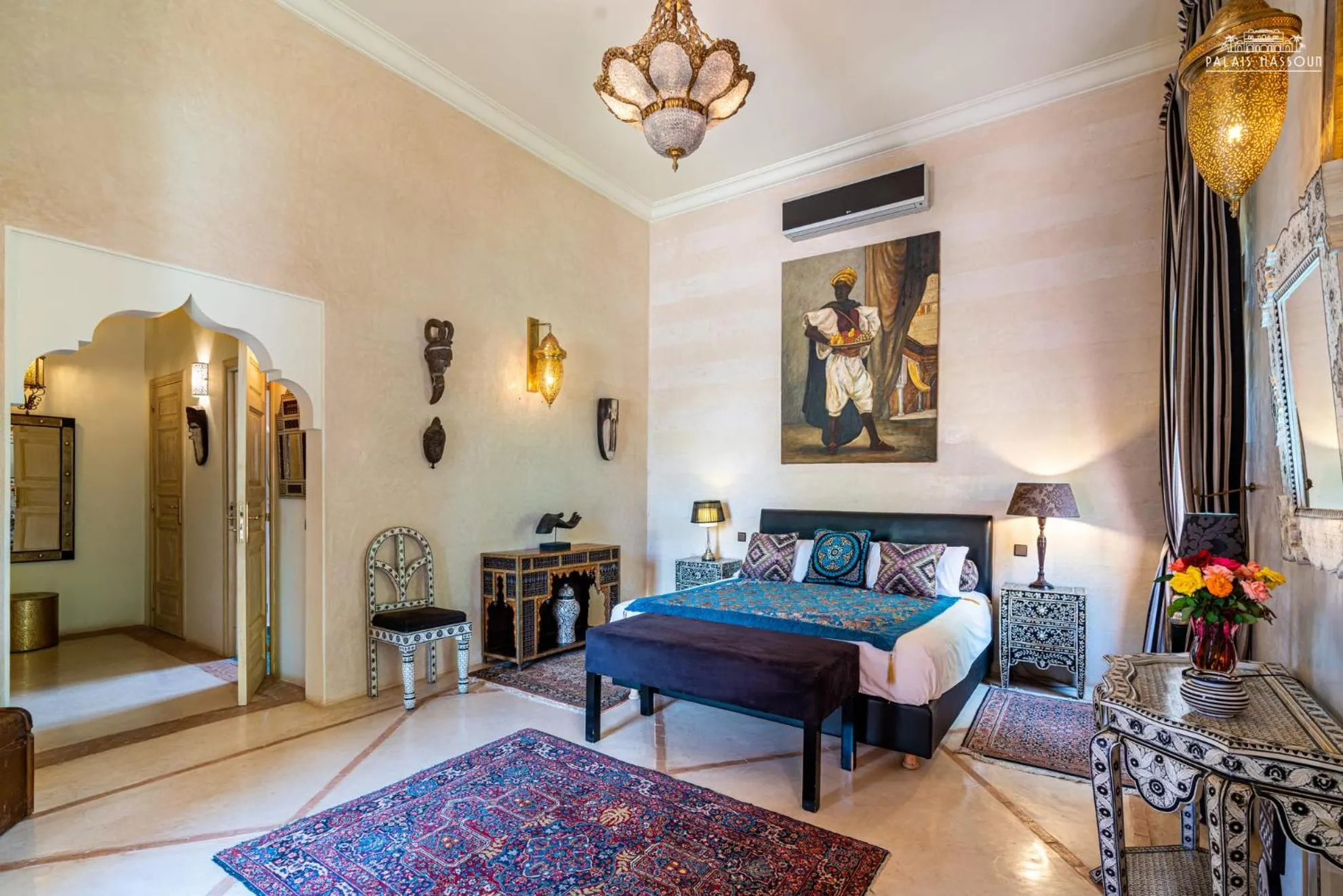 Bed in Palais Hassoun Marrakech