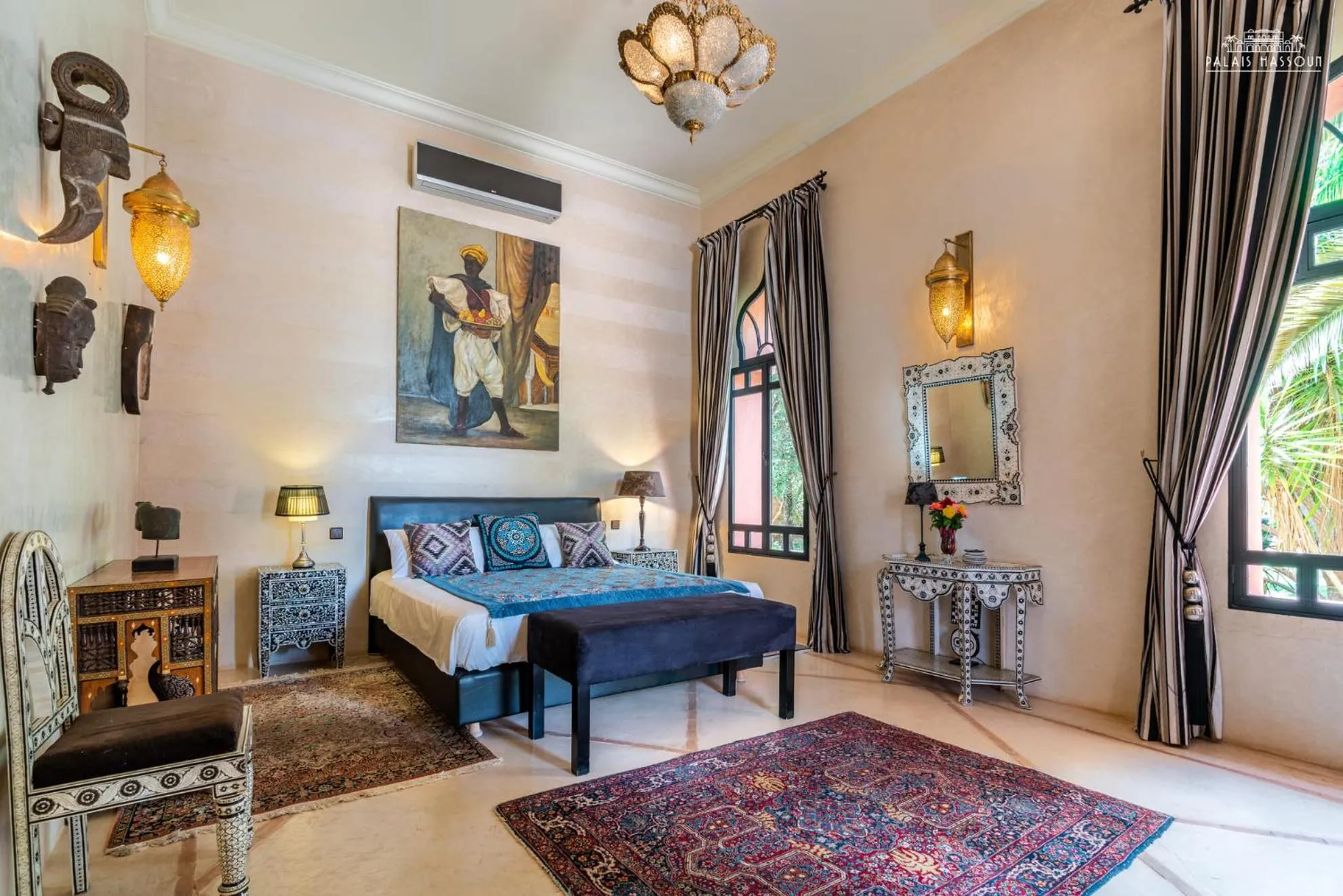 Bed in Palais Hassoun Marrakech