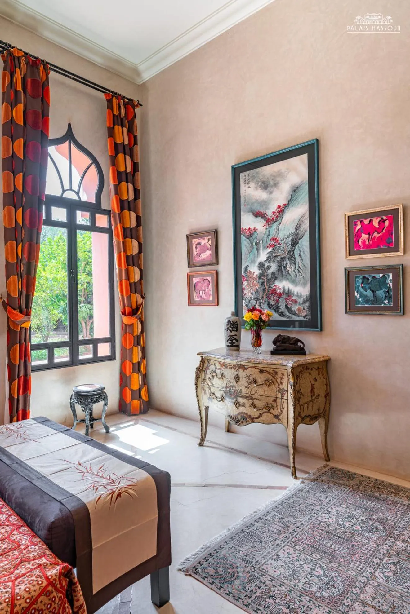 Balcony/Terrace, Bed in Palais Hassoun Marrakech