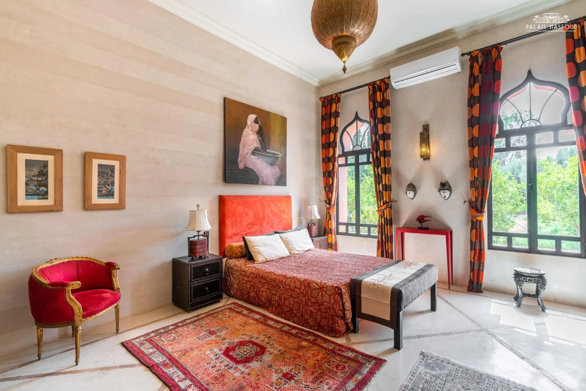 Bed in Palais Hassoun Marrakech