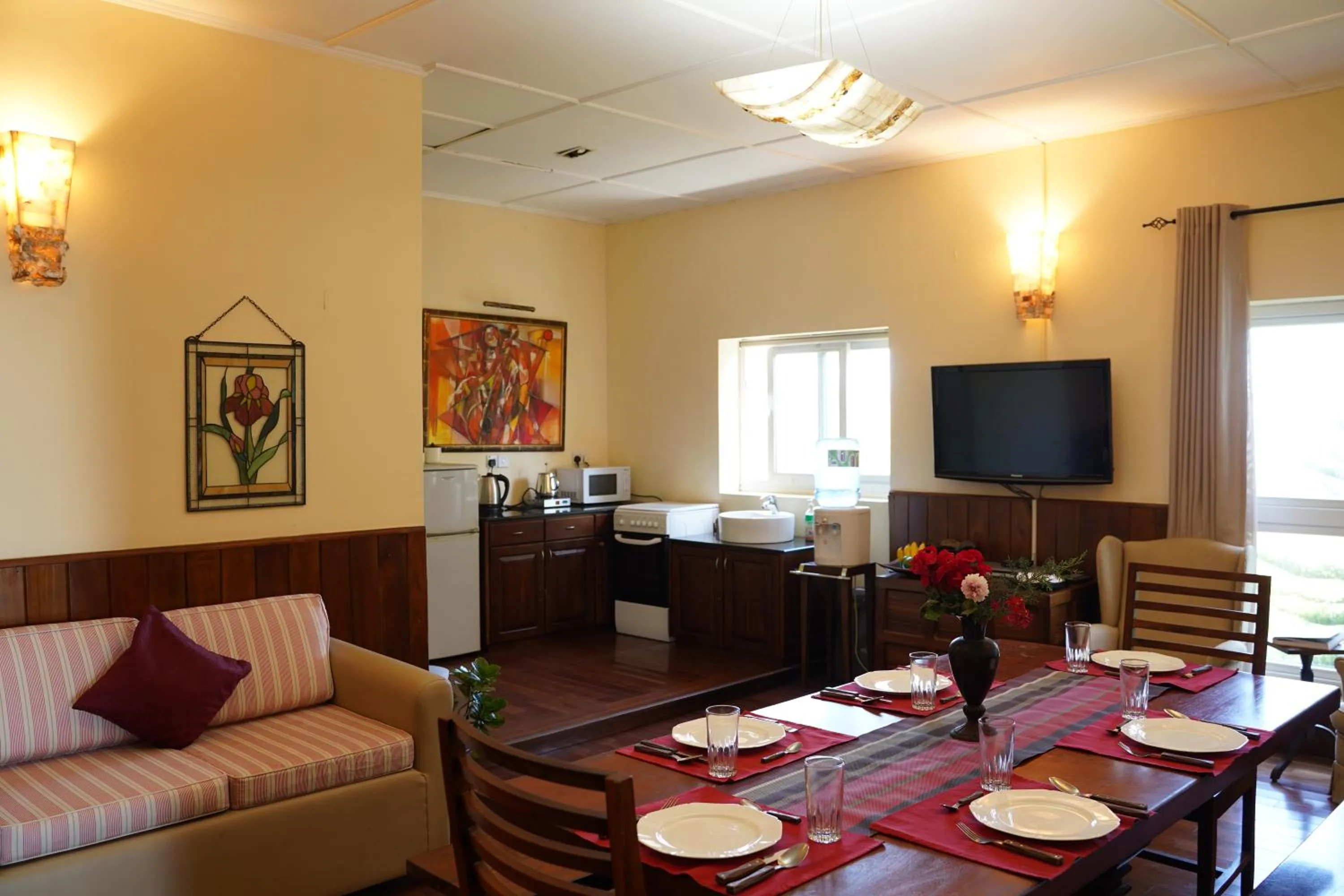 Seating area in Clouds Holiday Bungalow