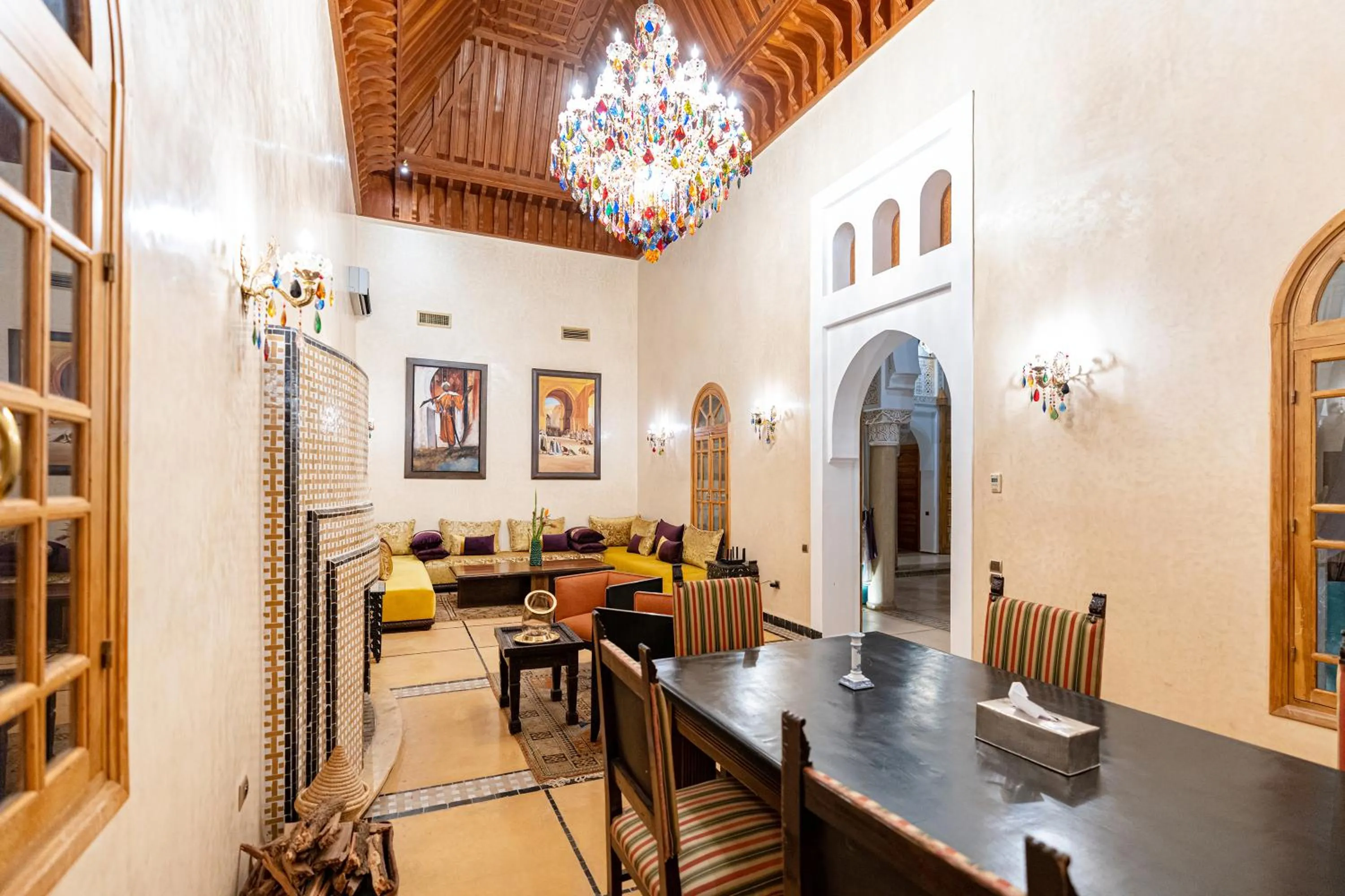 Seating area in Palais Alcazar