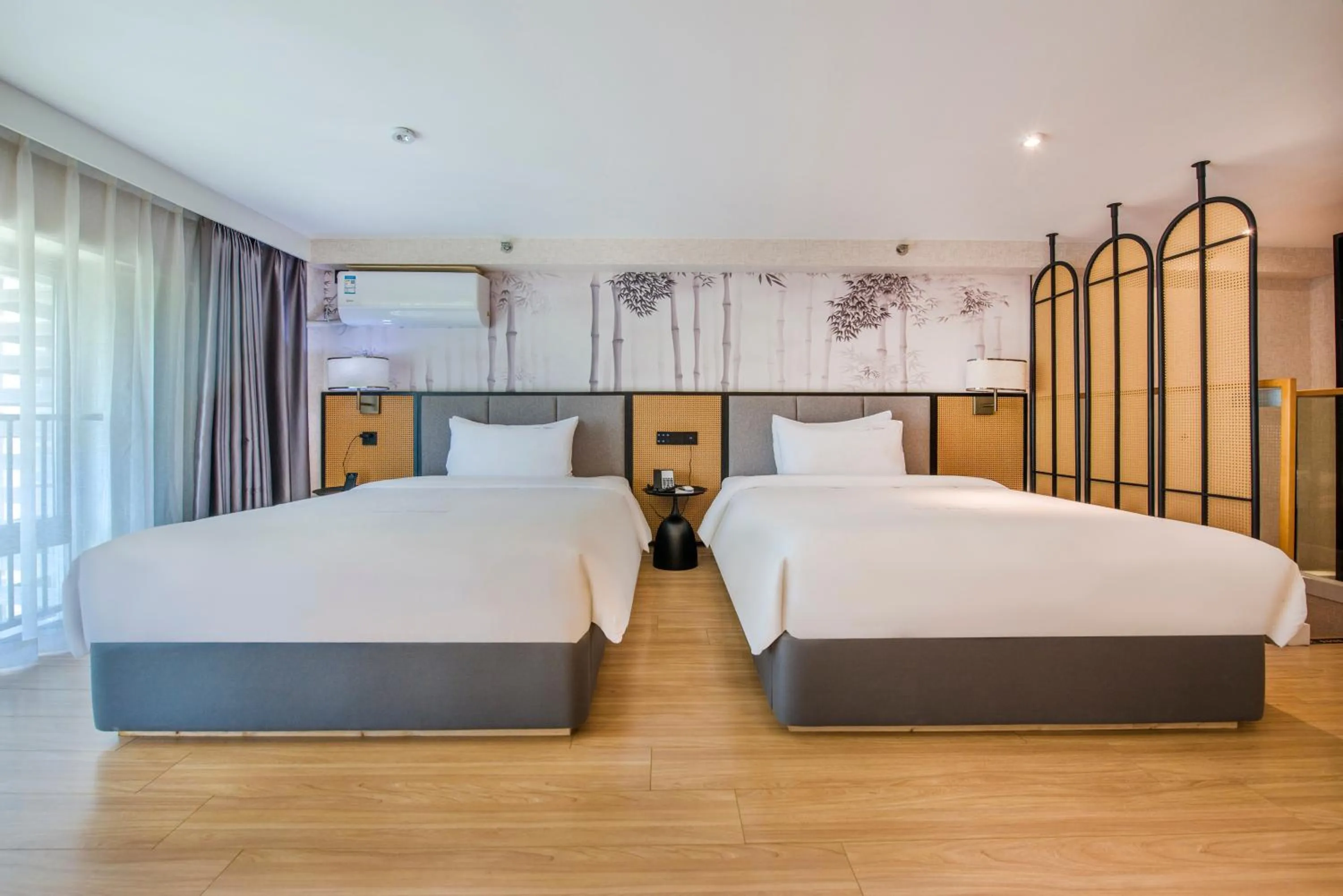 Bed in Baytop Living of Guangzhou Drimin House Hotel - Canton Fair Free Shuttle Bus