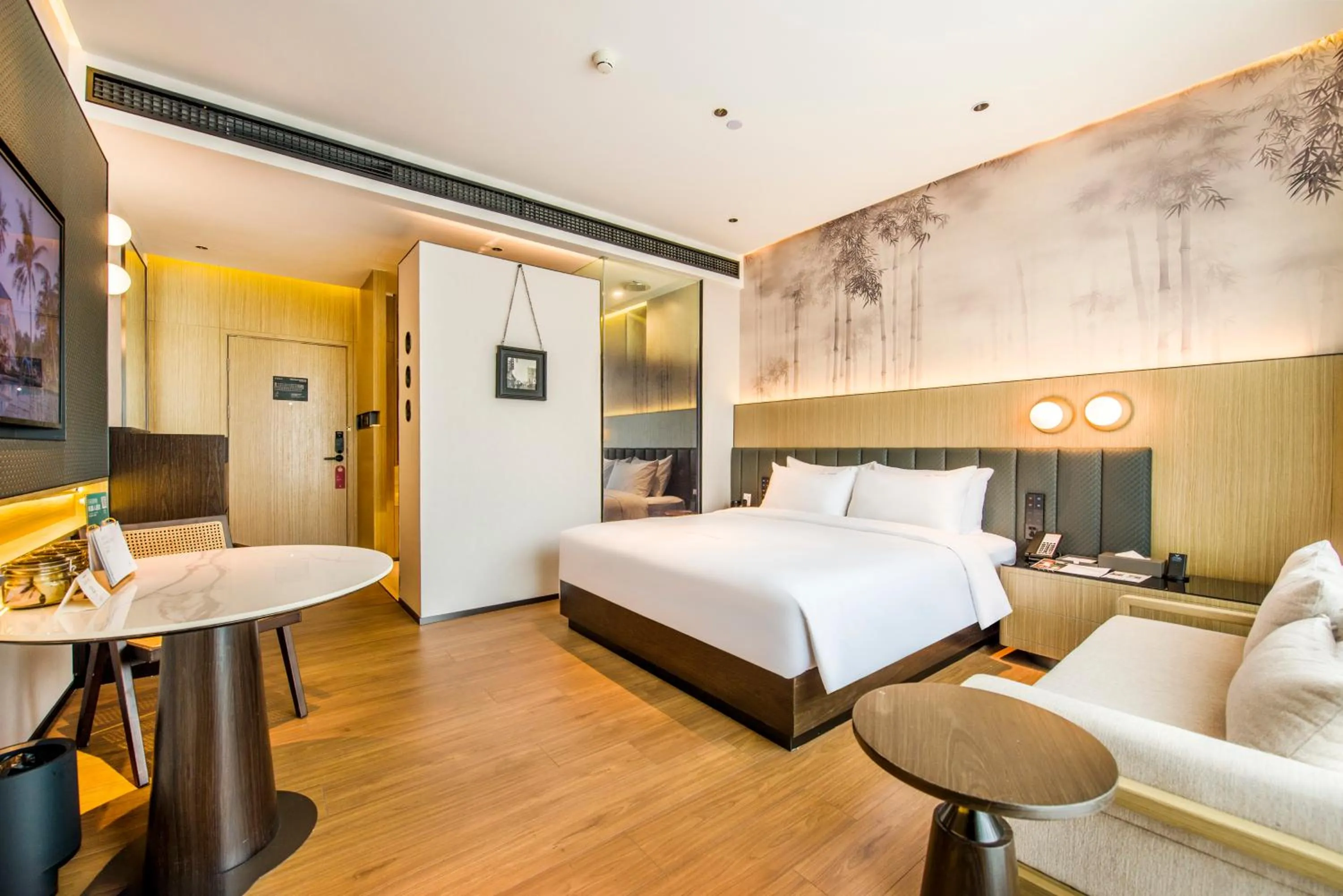Bed in Baytop Living of Guangzhou Drimin House Hotel - Canton Fair Free Shuttle Bus