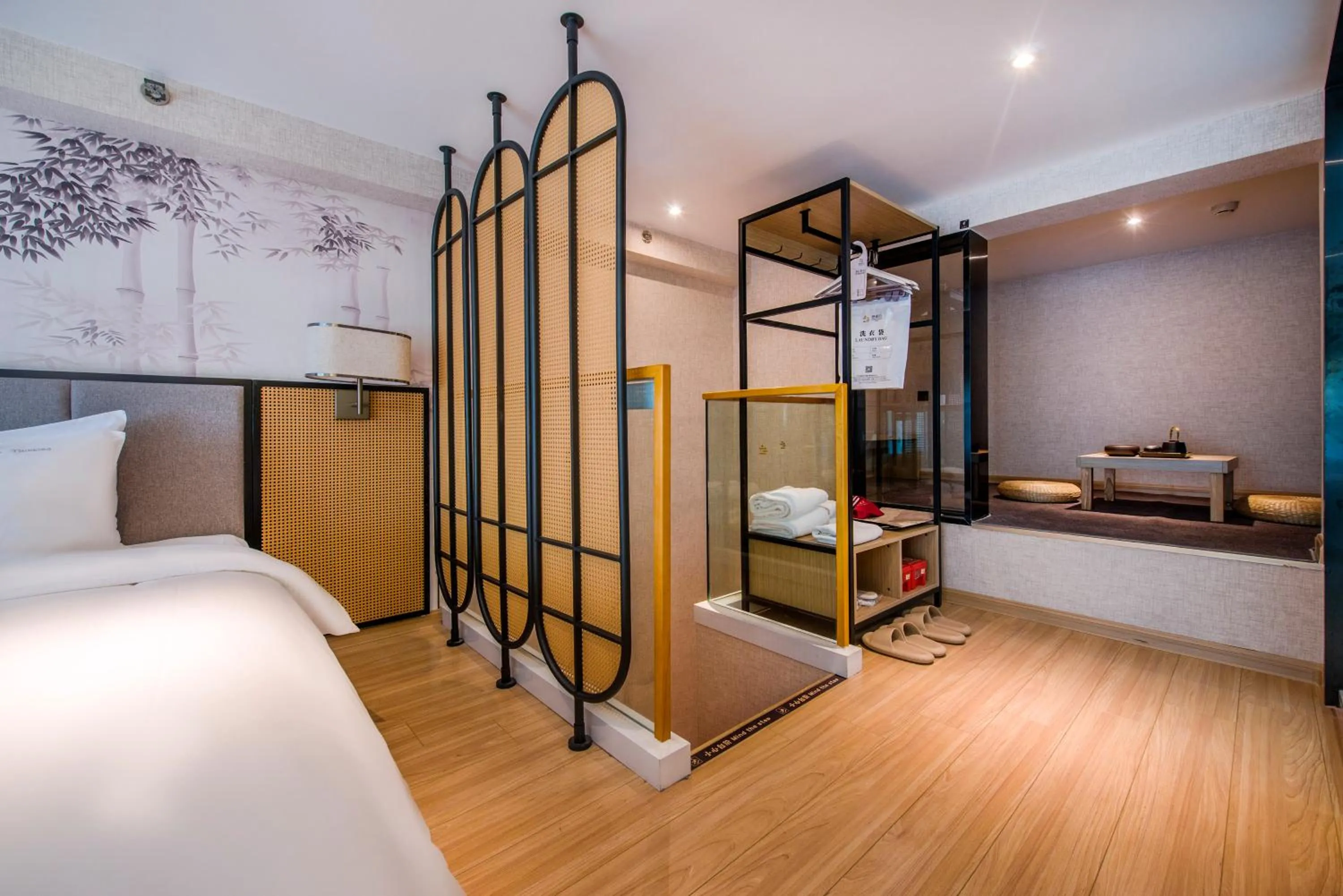Bed in Baytop Living of Guangzhou Drimin House Hotel - Canton Fair Free Shuttle Bus