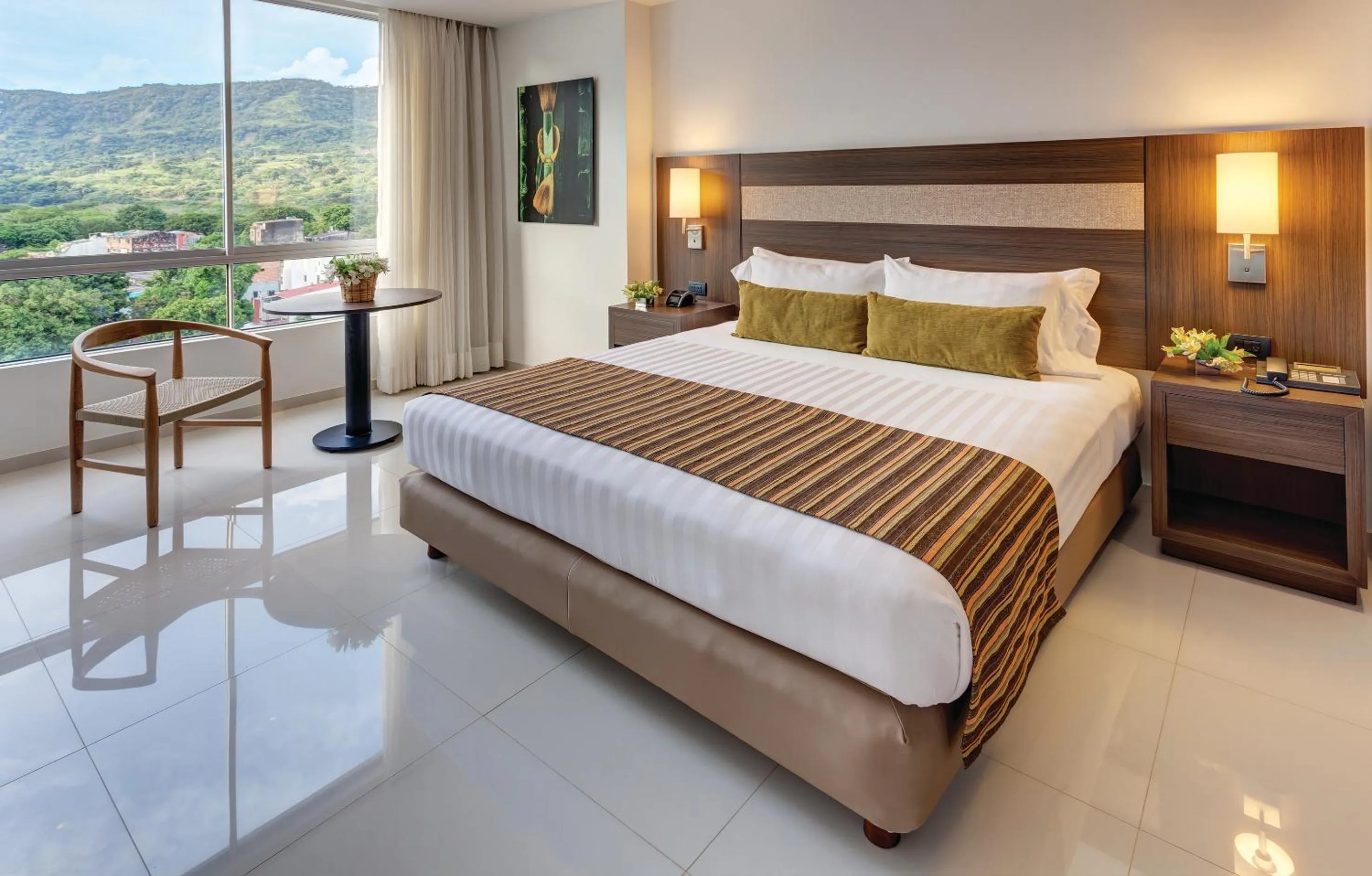 Seating area, Bed in Hotel Estelar Yopal