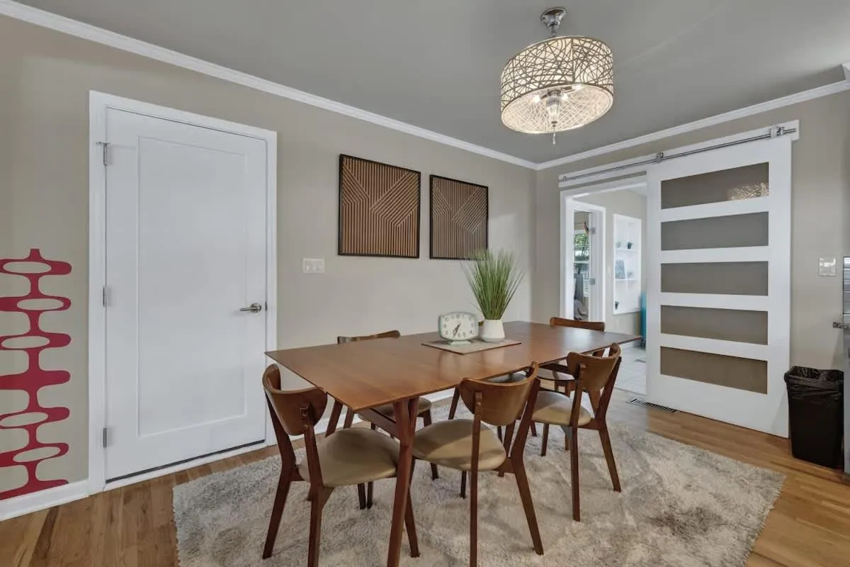 Dining area in Luxury Mid Century Charmer Near Historic Main St