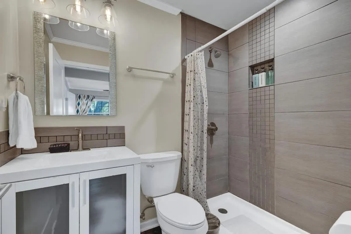 Bathroom in Luxury Mid Century Charmer Near Historic Main St