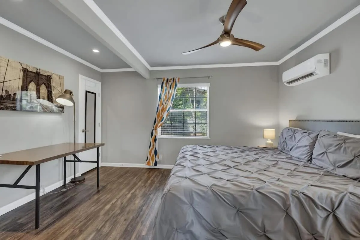 Bed in Luxury Mid Century Charmer Near Historic Main St