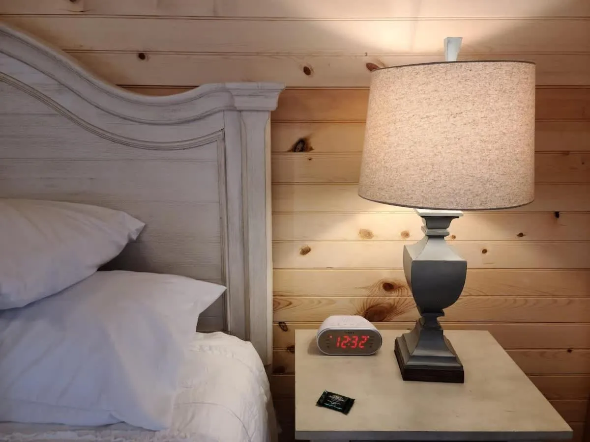 Bed in Stunning Cabin Right on Main St!