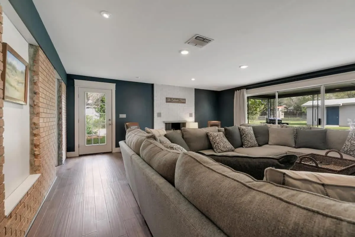 Living room in Gorgeous Home with Grill 5Min from MainSt!