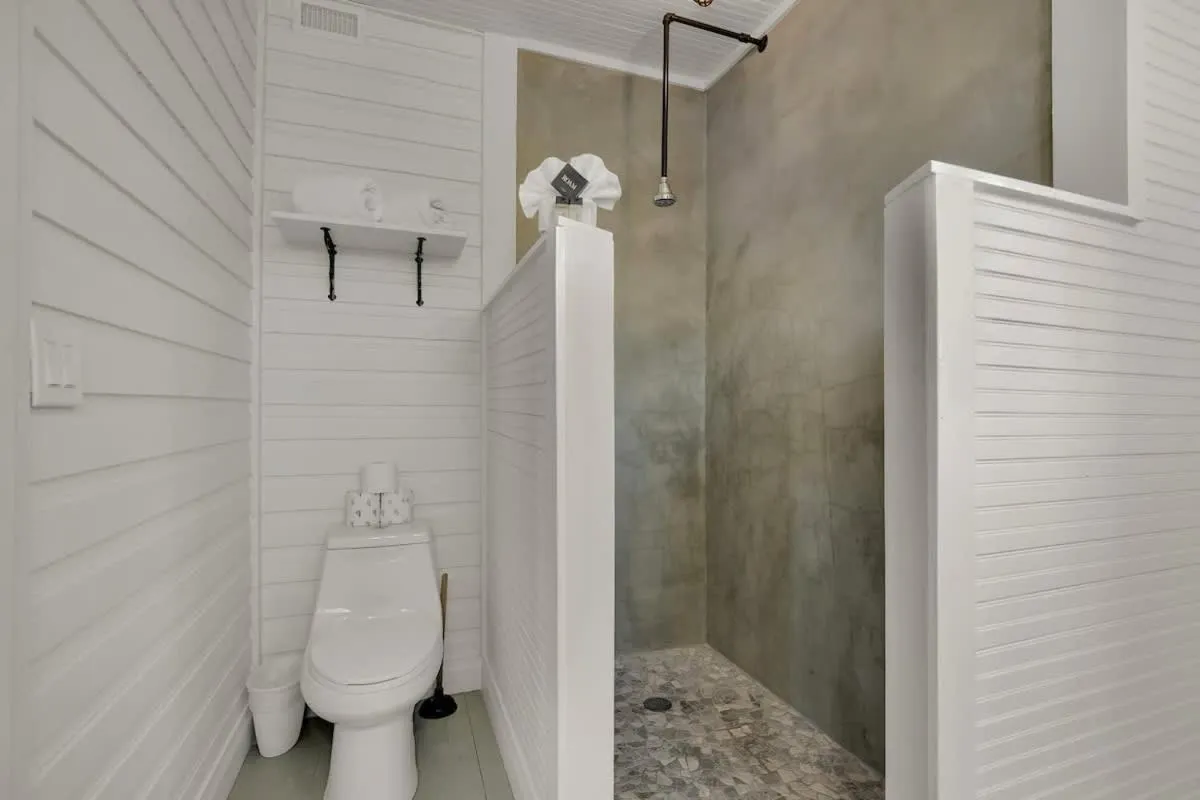 Bathroom in Gorgeous Home 1 Blk from Main with Hot Tub & Fire Pit!