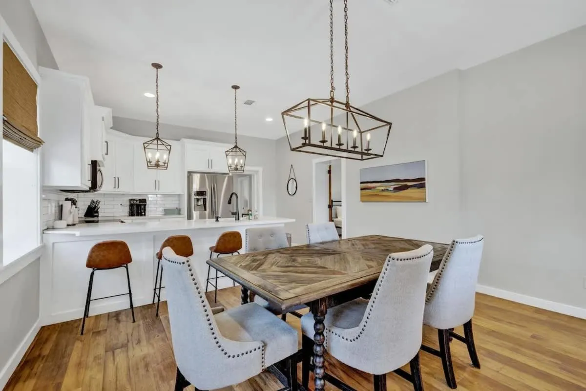 Kitchen or kitchenette in Willies House with Country Views - Shared Party Barn