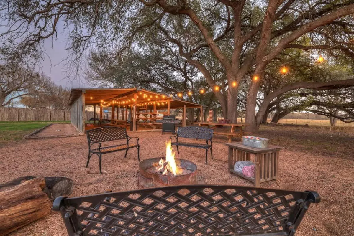 Patio in Willies House with Country Views - Shared Party Barn