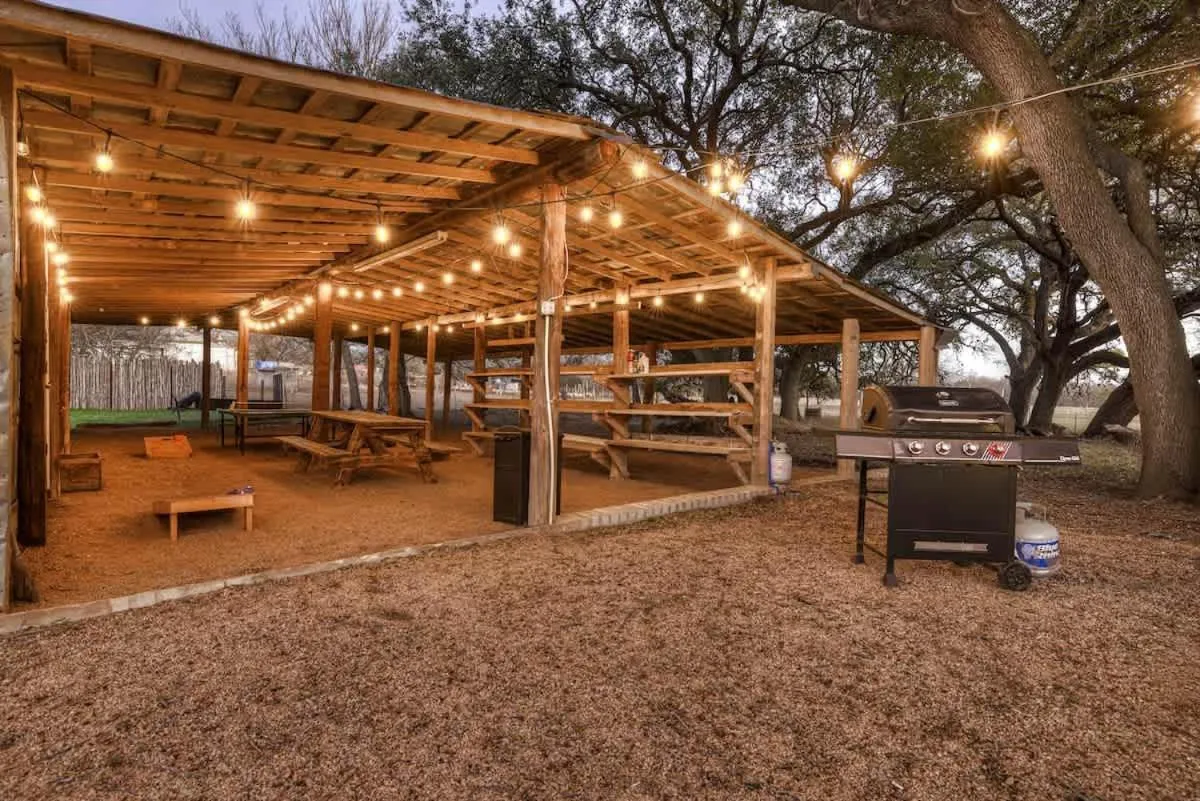 Patio in Willies House with Country Views - Shared Party Barn