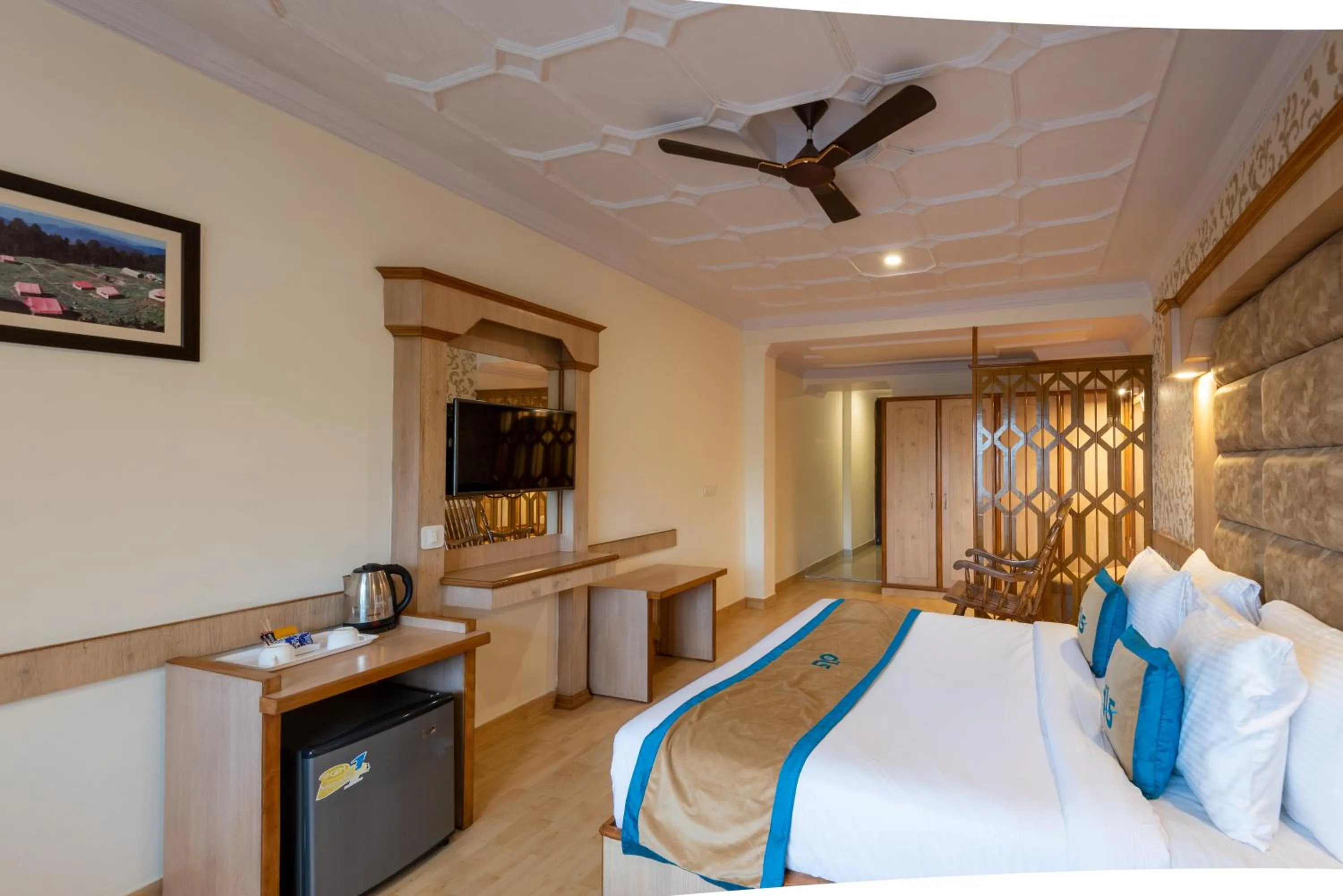 Bed in Meghavan Resort By DLS Hotels