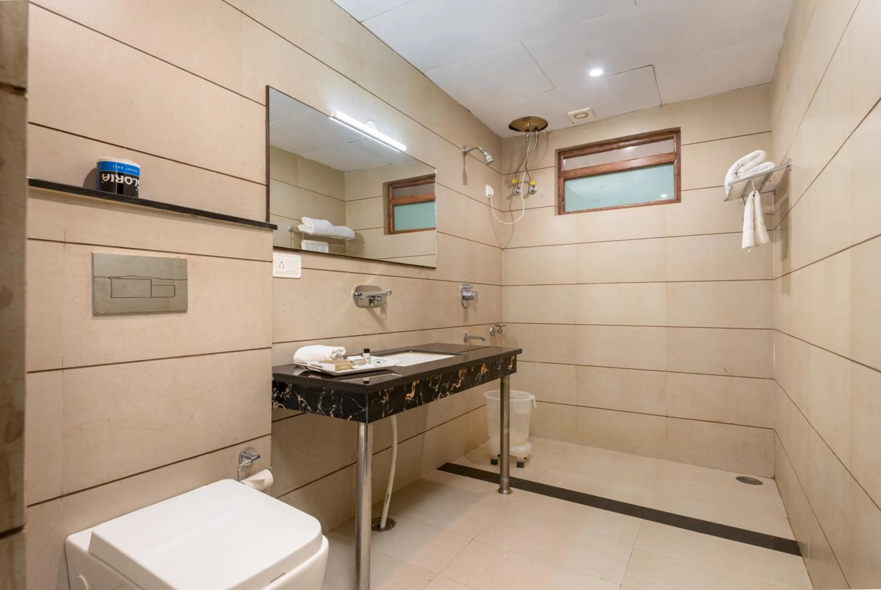 Shower, Bathroom in Meghavan Resort By DLS Hotels